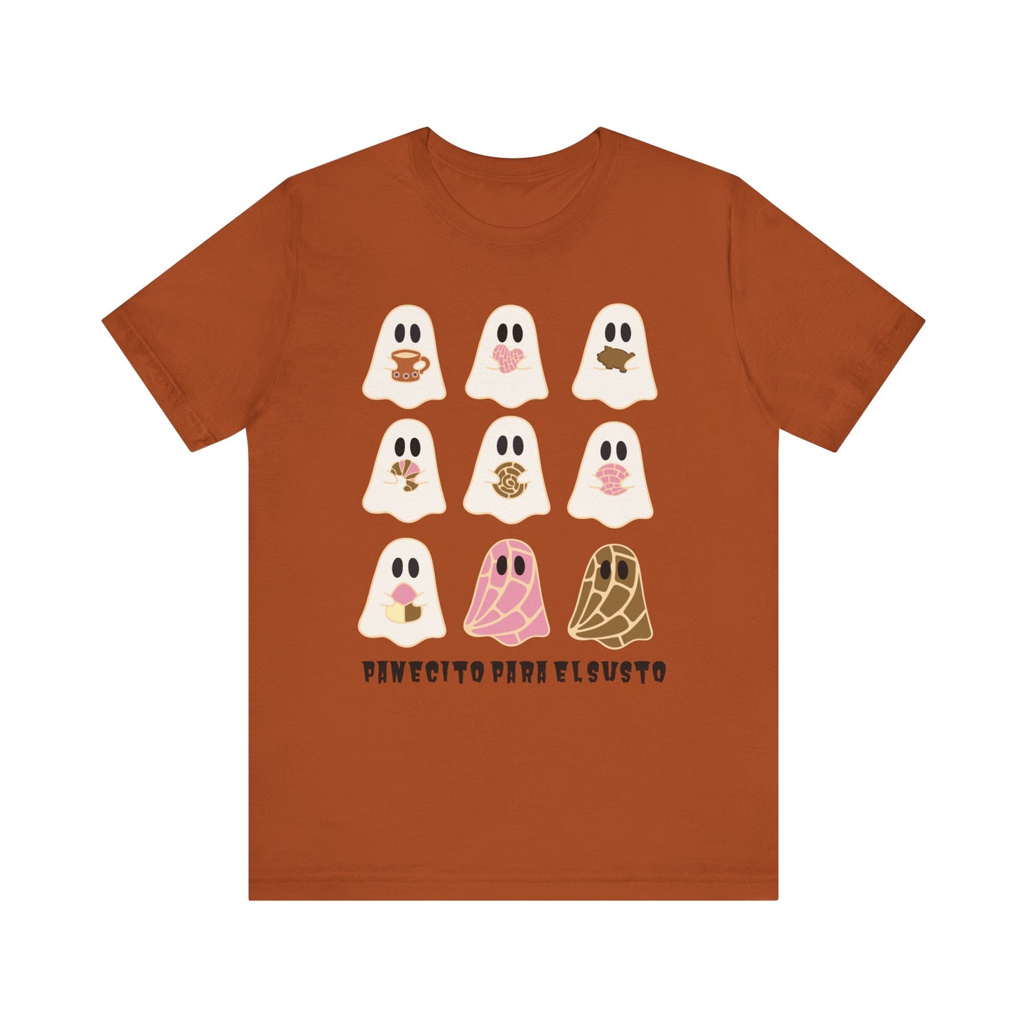 Panecito Para el Susto T shirt – Funny Comfort Food Shirt – Cozy Latina Fall Unisex short sleeve shirt