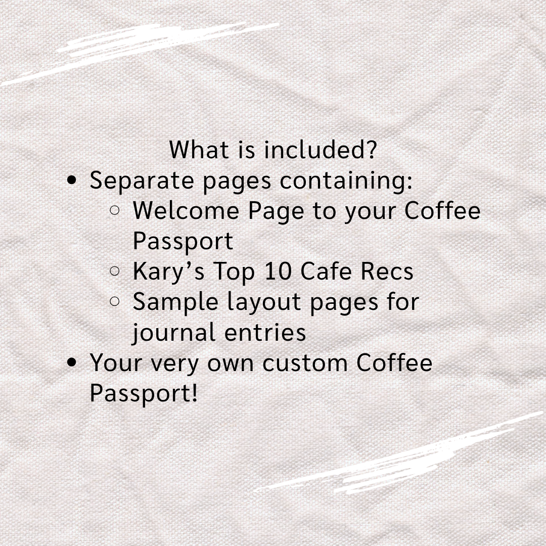 Heart Locket Coffee Passport- Pre-Order