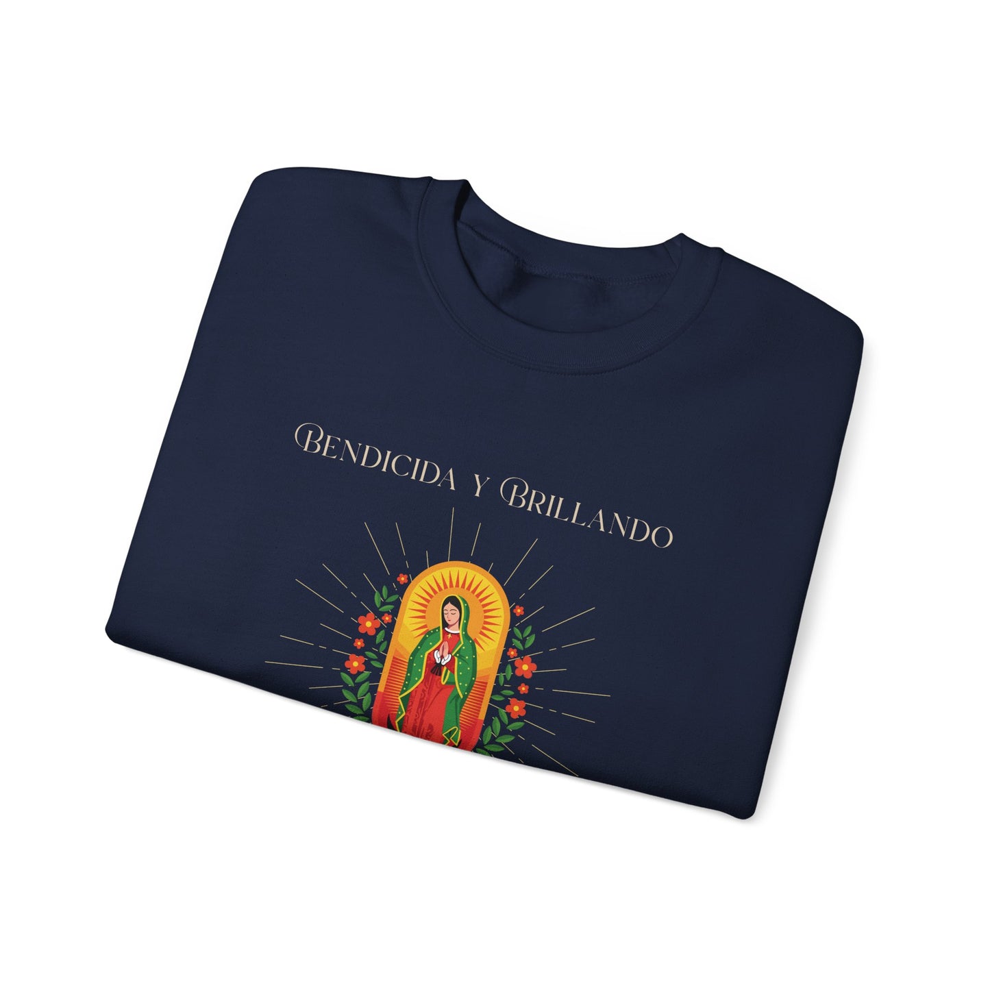 Bendecida y Brillando™ — Latina Spiritual Sweatshirt