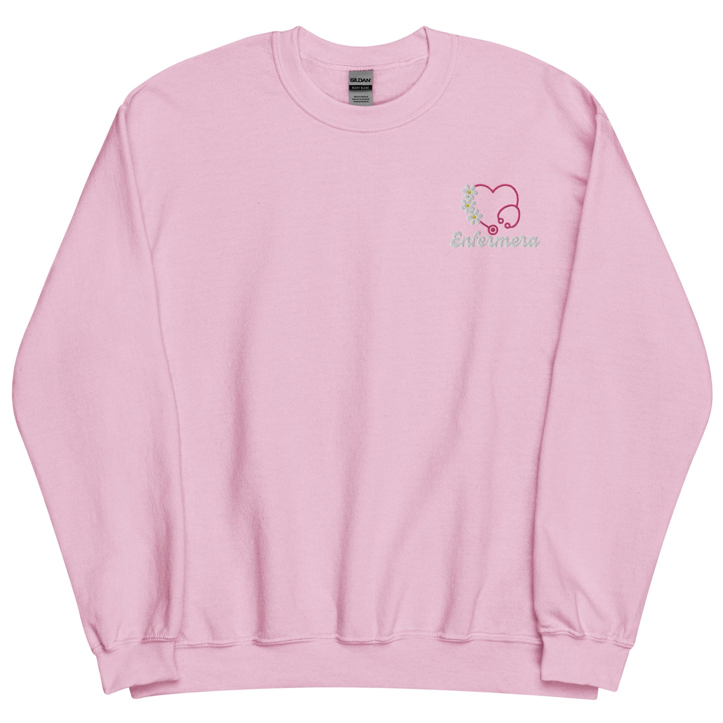 "Enfermera Floriada Daisy" Embroidered Unisex Sweatshirt