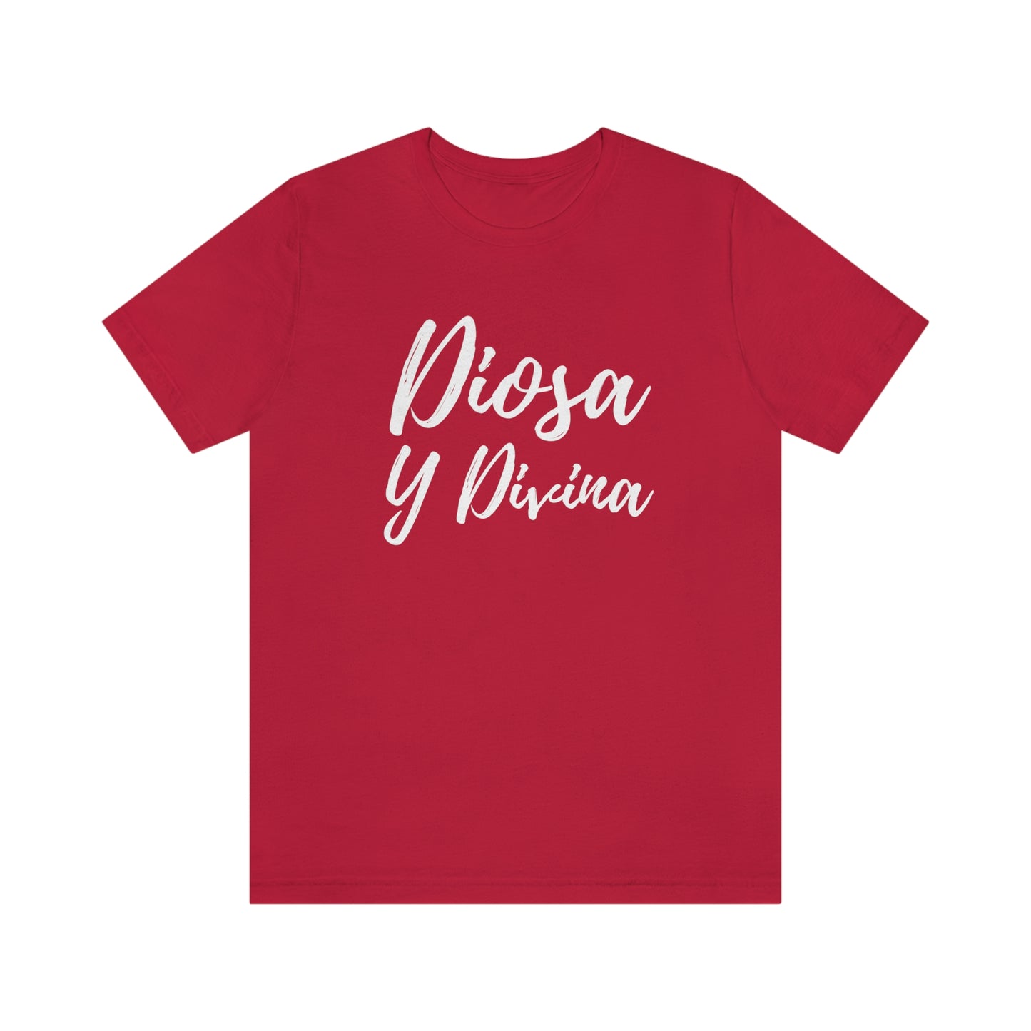 Diosa y Divina, estampado blanco, camiseta de manga corta Unisex Jersey