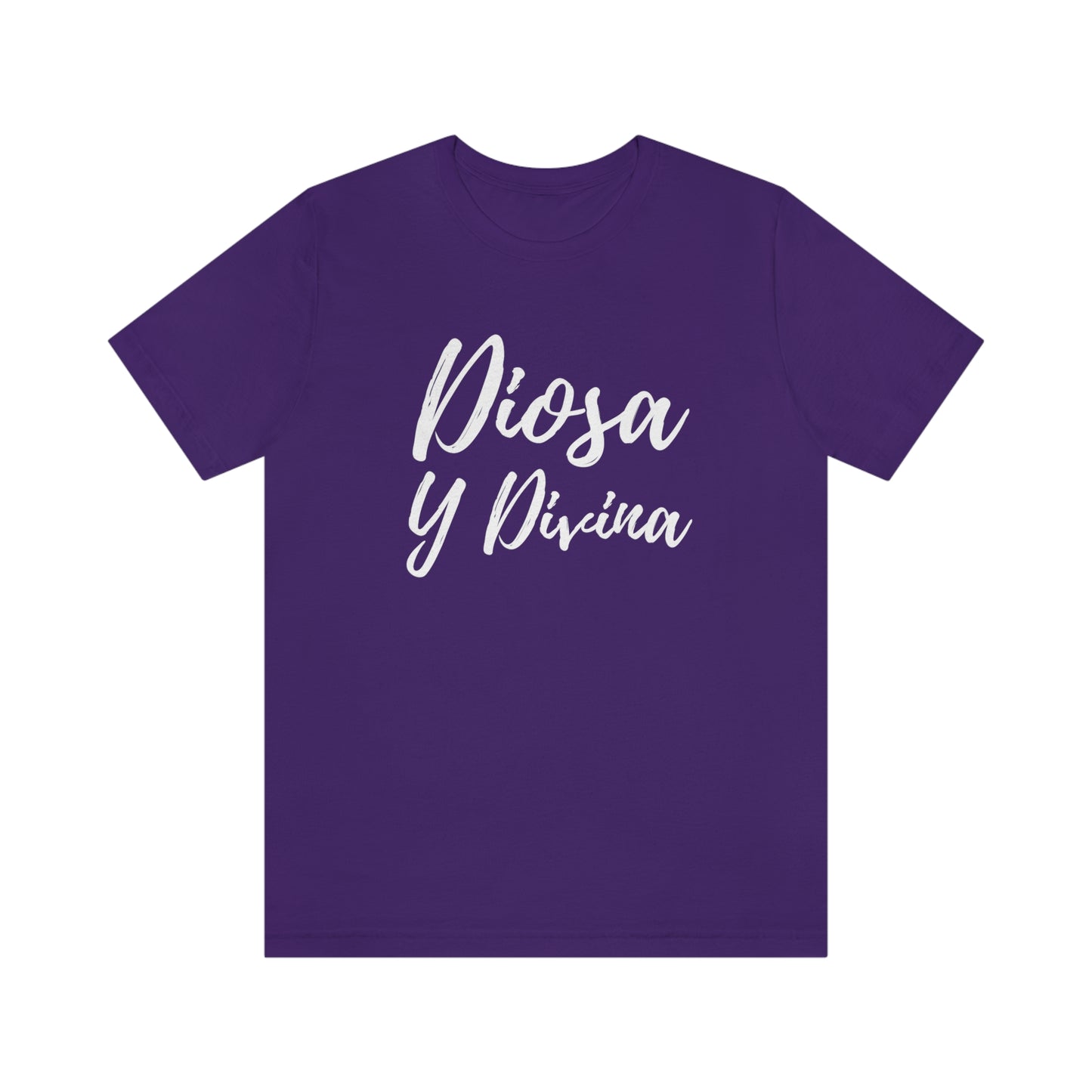 Diosa y Divina, estampado blanco, camiseta de manga corta Unisex Jersey