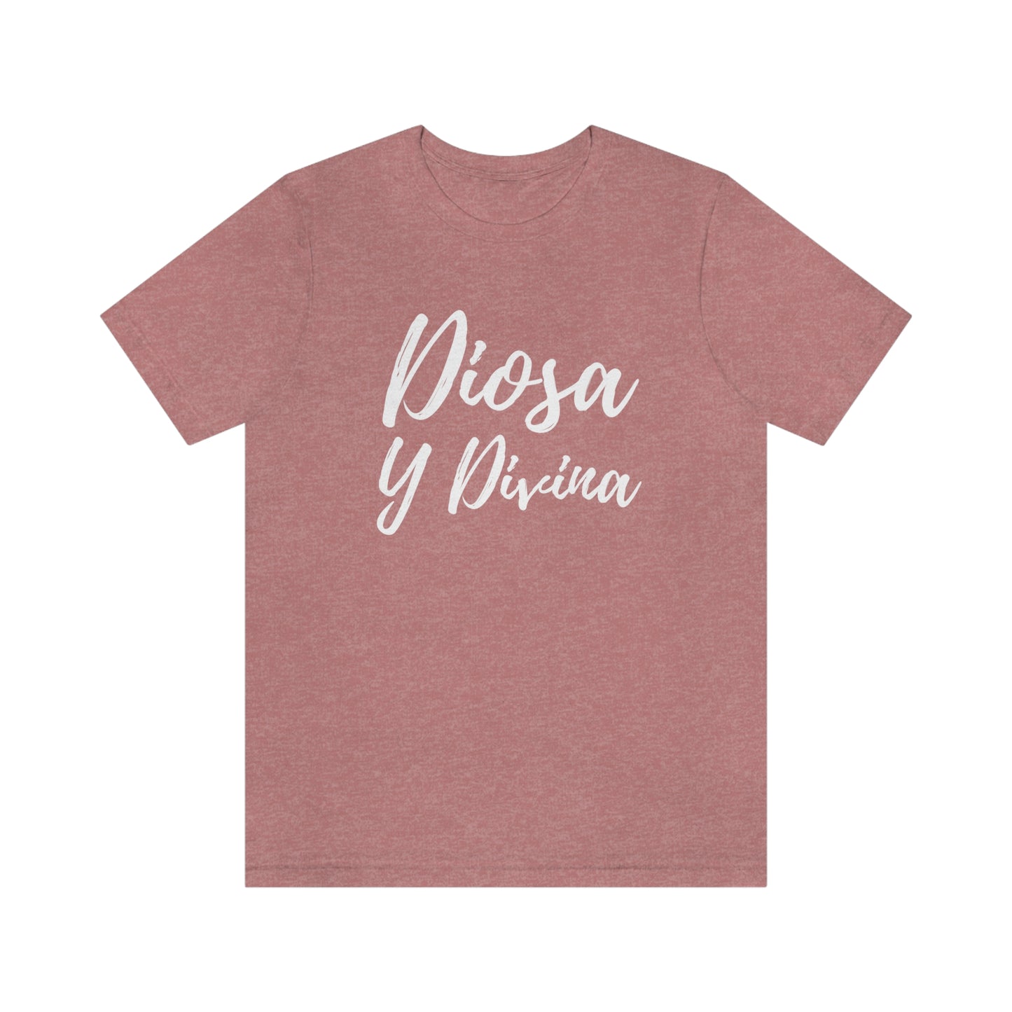 Diosa y Divina, estampado blanco, camiseta de manga corta Unisex Jersey