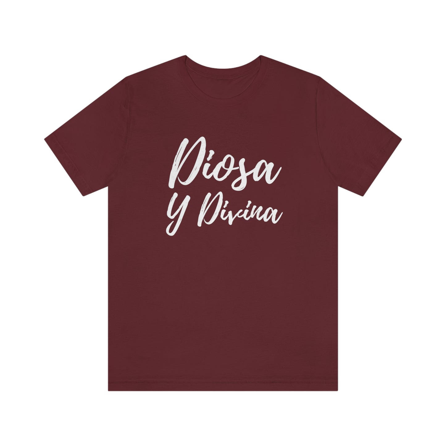 Diosa y Divina, estampado blanco, camiseta de manga corta Unisex Jersey