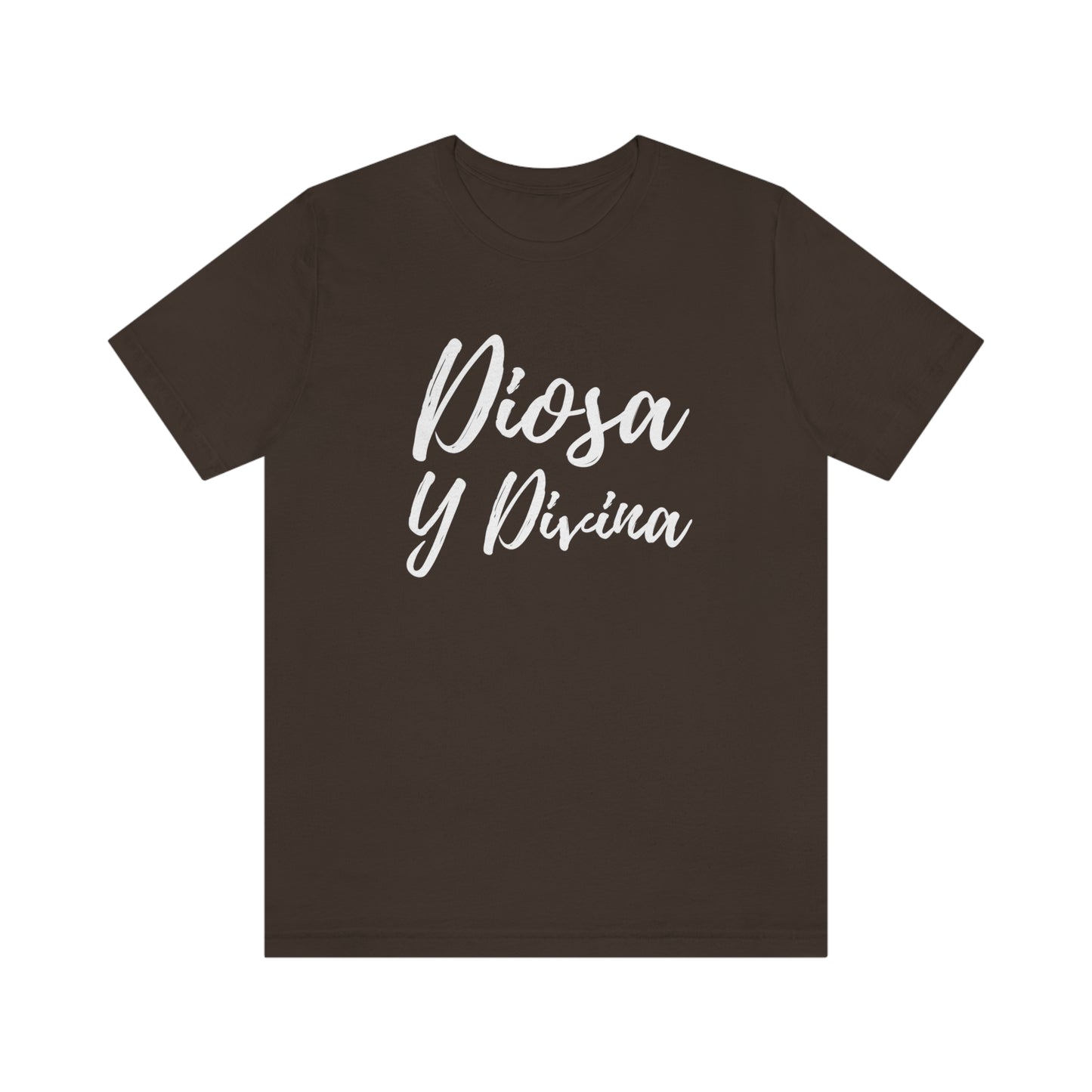 Diosa y Divina, estampado blanco, camiseta de manga corta Unisex Jersey