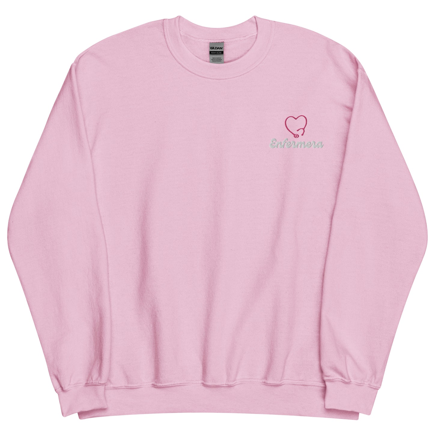 "Enfermera Daisy" Pink Stethescope- "Thicc & Cozy" Embroidered Sweatshirt