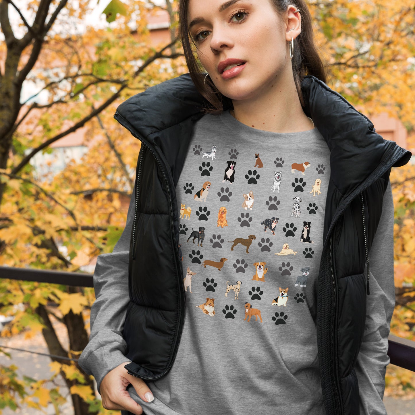 Camisa de amante de los perros, camiseta de manga larga unisex, Rottweiler, chihuahua, plott hound, pitt bull, terrier, golden retriever, husky, corgi, boxer