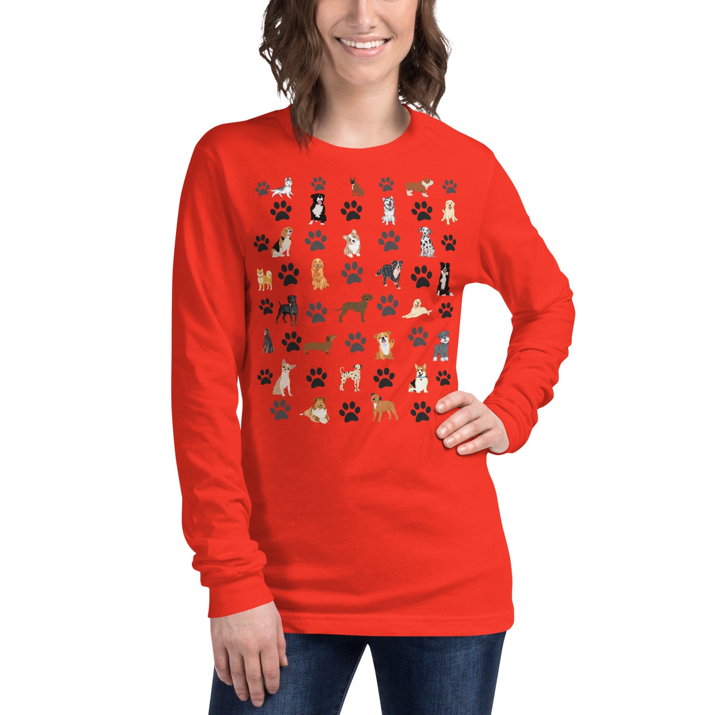 Camisa de amante de los perros, camiseta de manga larga unisex, Rottweiler, chihuahua, plott hound, pitt bull, terrier, golden retriever, husky, corgi, boxer