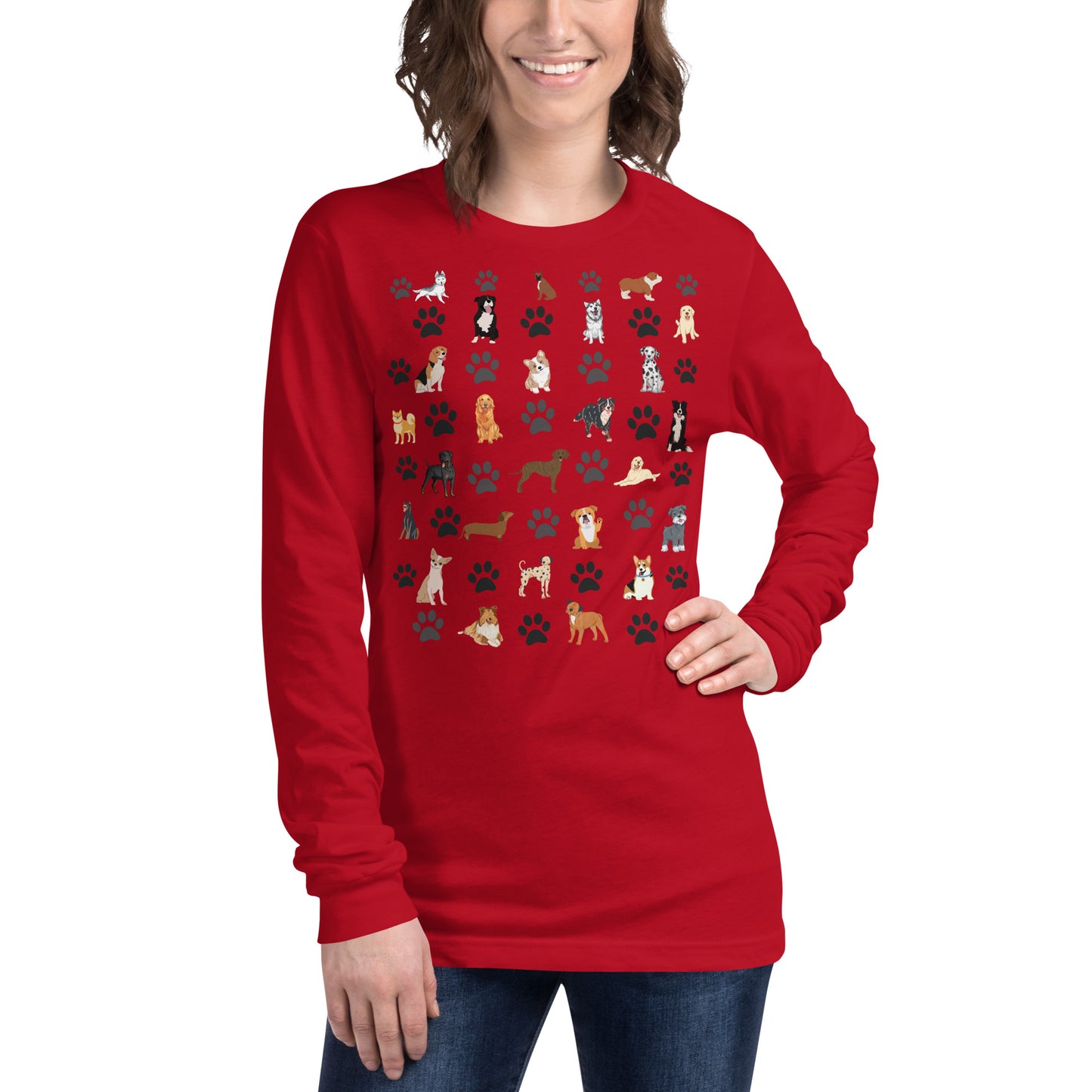 Camisa de amante de los perros, camiseta de manga larga unisex, Rottweiler, chihuahua, plott hound, pitt bull, terrier, golden retriever, husky, corgi, boxer