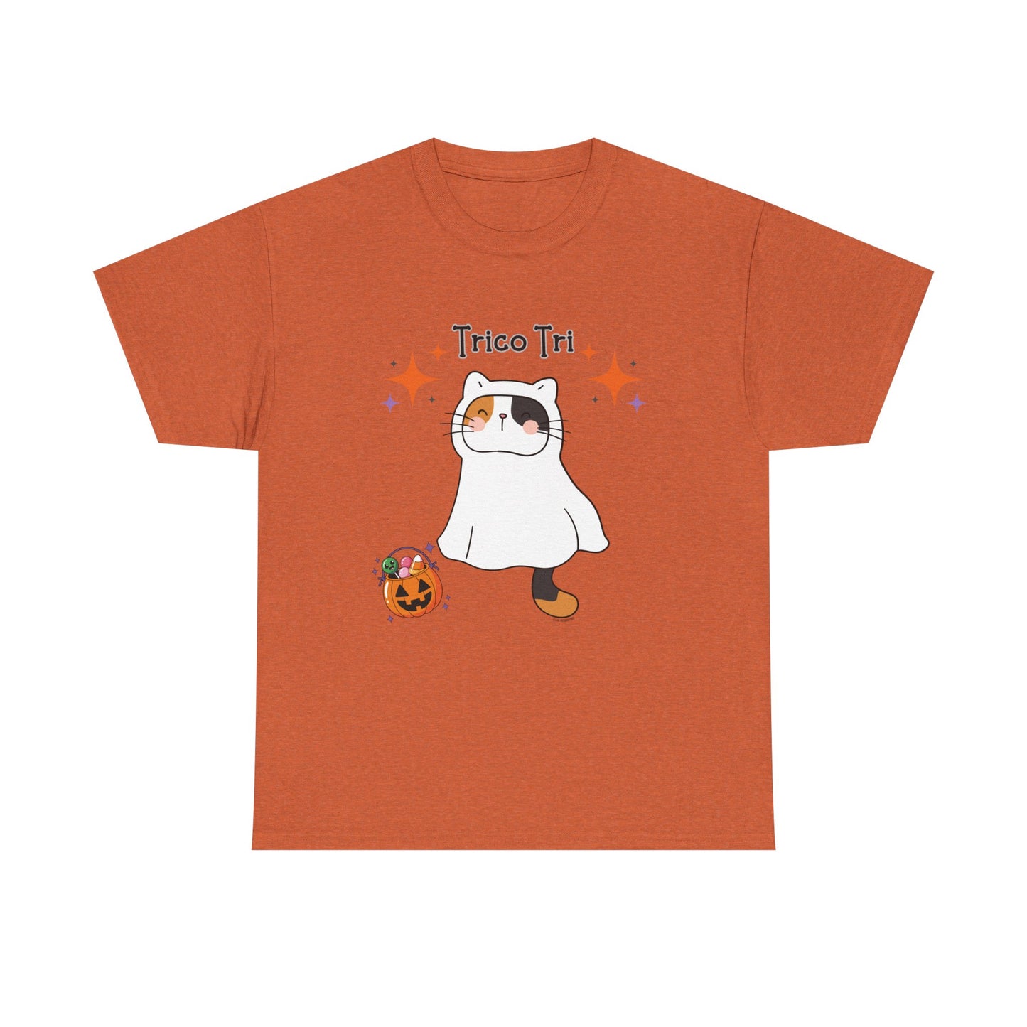 Trico Tri Halloween Cat Shirt – Calico Ghost t shirt