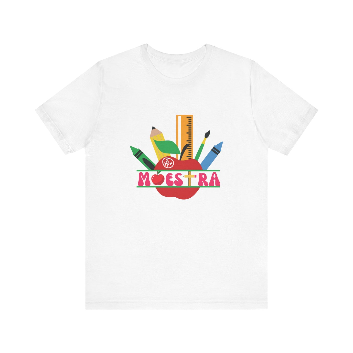 Maestra A is for Apple Unisex Jersey Short Sleeve Tee