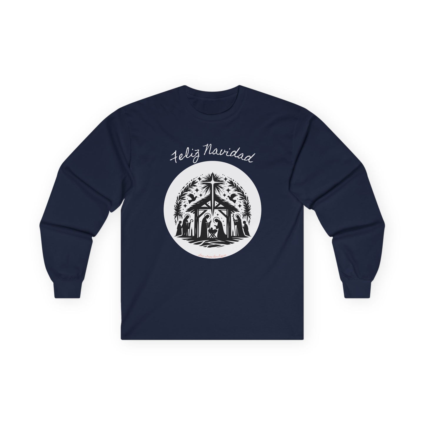 "'Feliz Navidad' escena de Nacimiento" Unisex Ultra Cotton Long Sleeve Tee