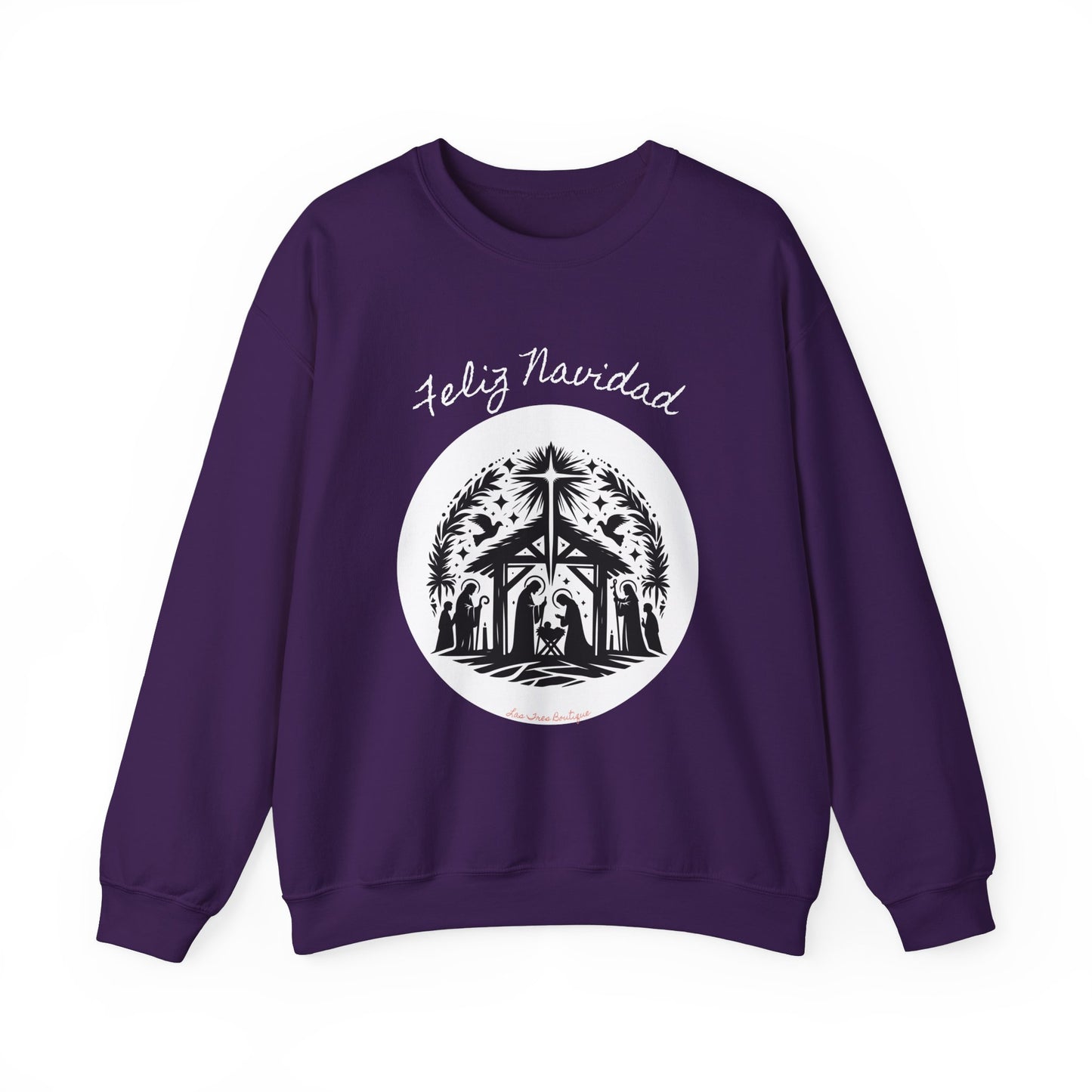 "'Feliz Navidad' escena de Nacimiento" Unisex Heavy Blend™ Crewneck Sweatshirt