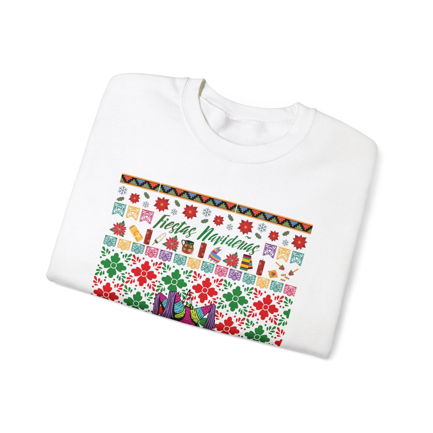 "Fiestas Navideñas Ugly Christmas Sweater" Unisex Crewneck Sweatshirt