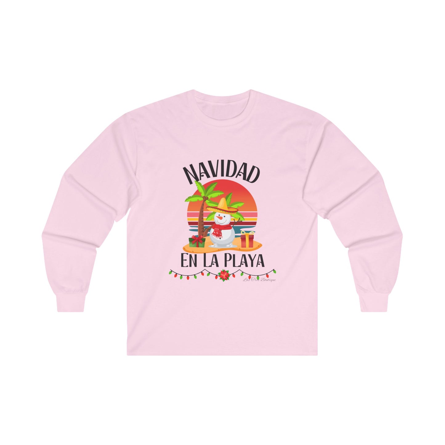 Navidad en La Playa Snowman on the Beach Unisex Ultra Cotton Long Sleeve Tee