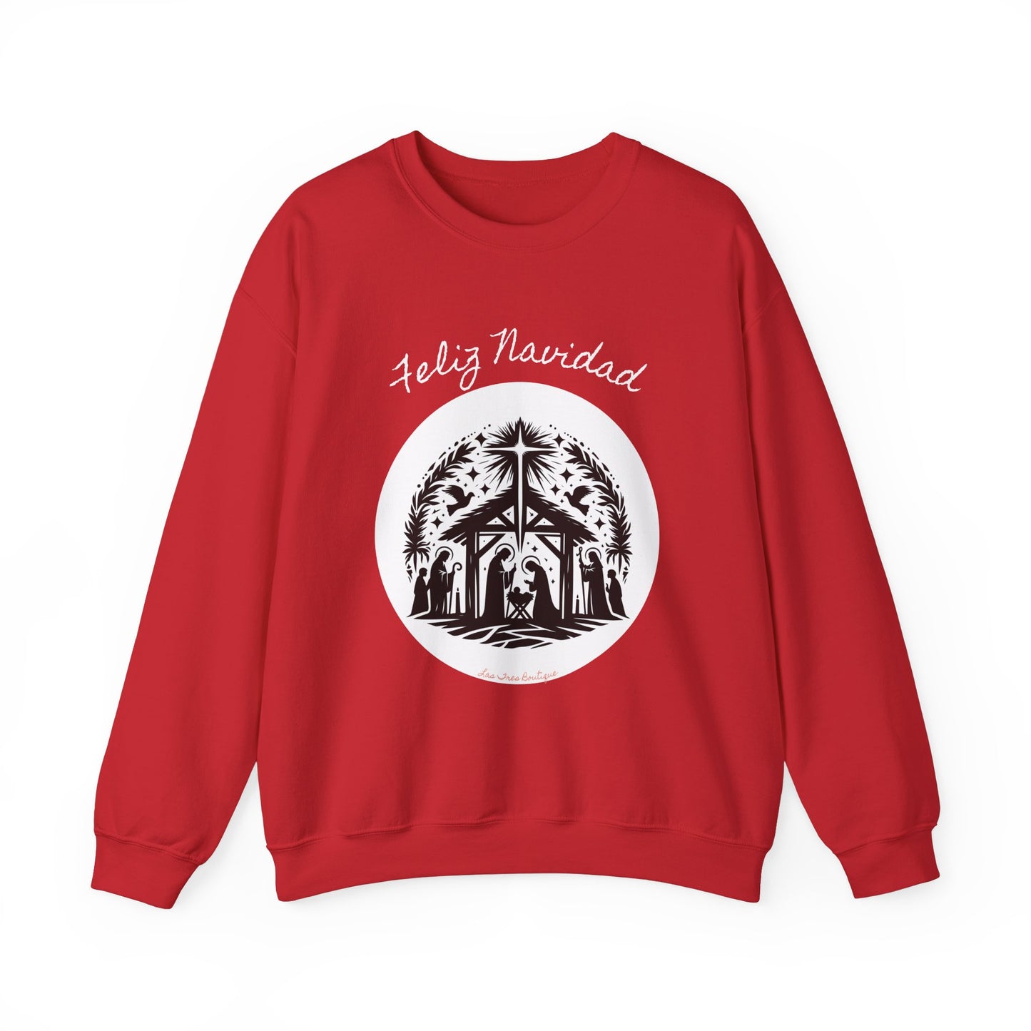 "'Feliz Navidad' escena de Nacimiento" Unisex Heavy Blend™ Crewneck Sweatshirt