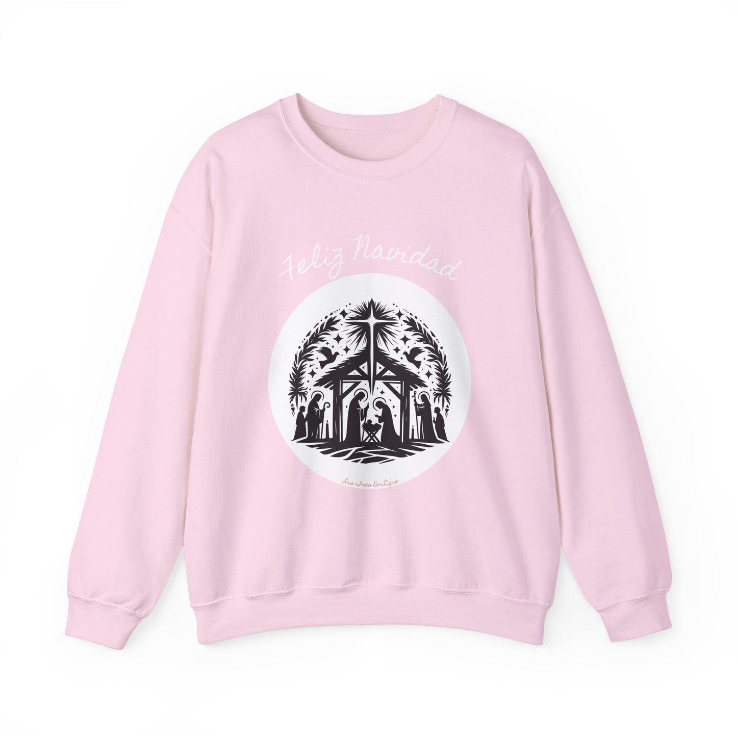 "'Feliz Navidad' escena de Nacimiento" Unisex Heavy Blend™ Crewneck Sweatshirt