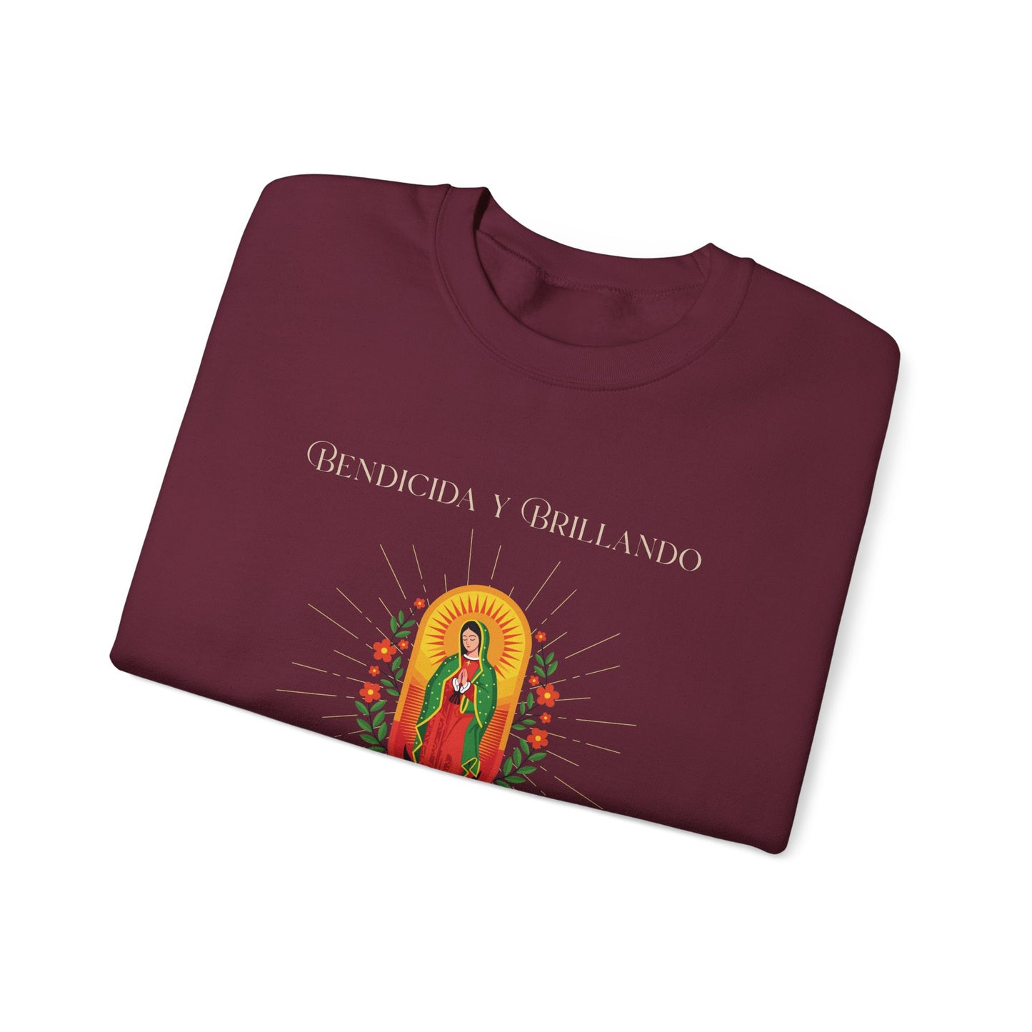 Bendecida y Brillando™ — Latina Spiritual Sweatshirt