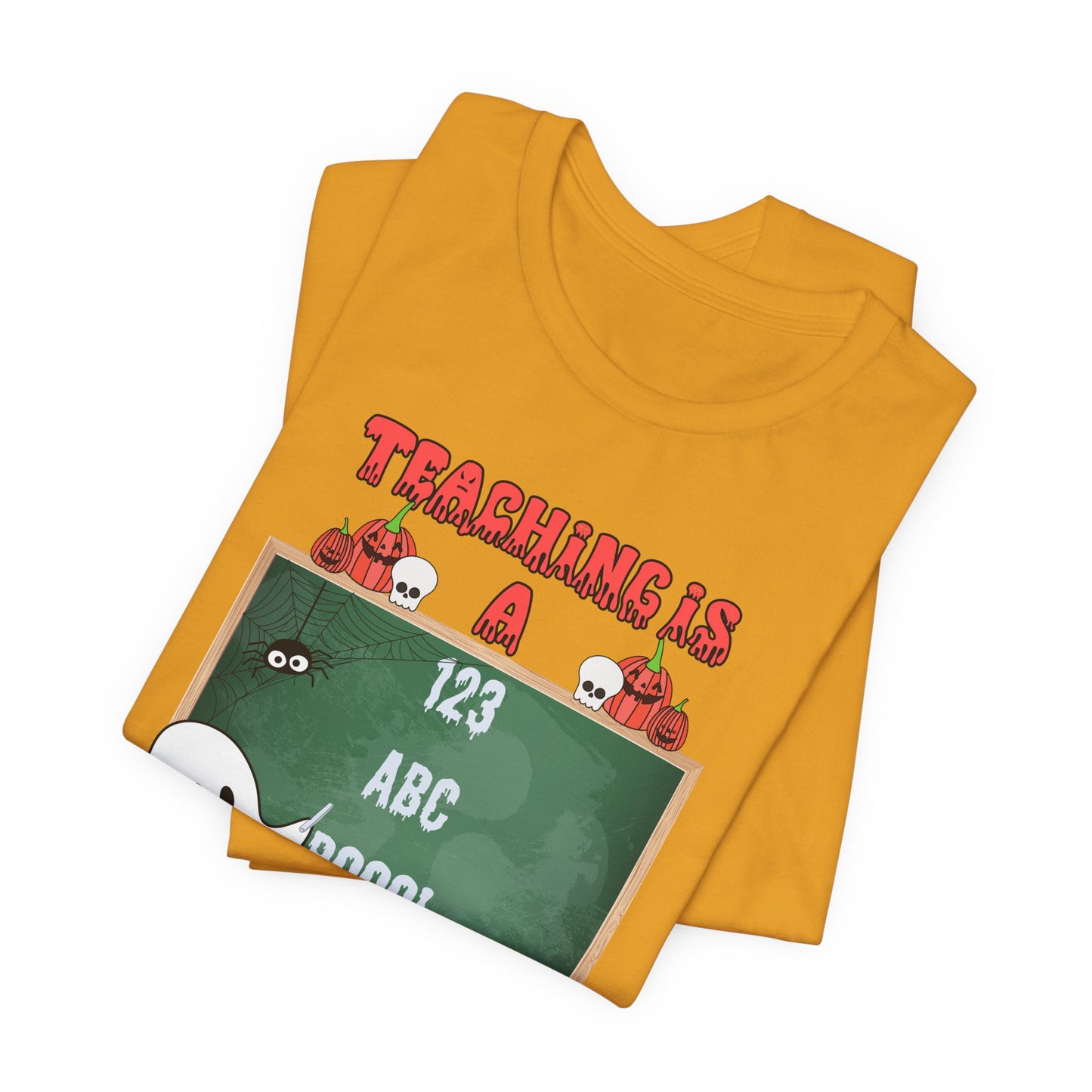 "Teaching is a Boo-ti-ful Thing" Halloween Teacher Shirt – Cute Ghost, Pumpkins & Spider Design