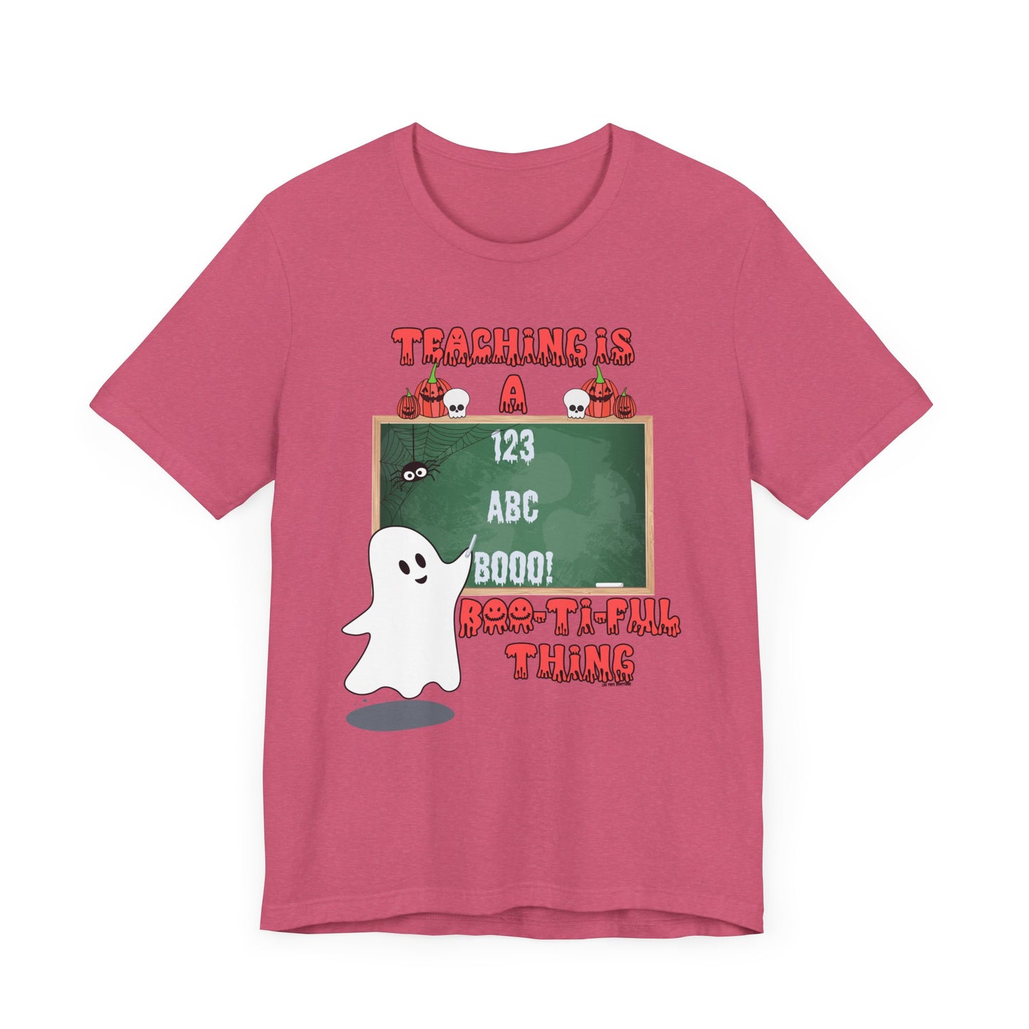 "Teaching is a Boo-ti-ful Thing" Halloween Teacher Shirt – Cute Ghost, Pumpkins & Spider Design