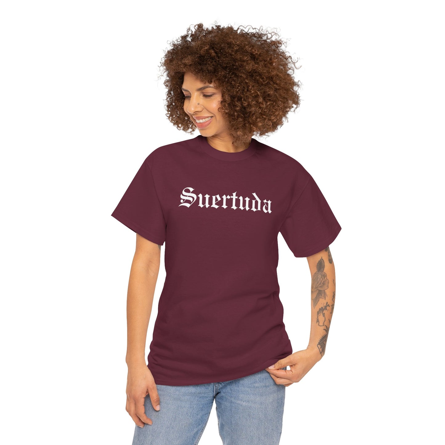 Suertuda in a Unisex Heavy Cotton Tee