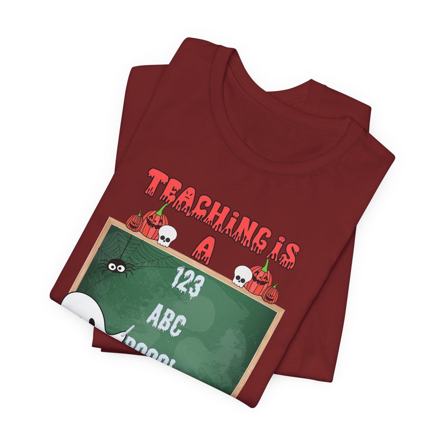 "Teaching is a Boo-ti-ful Thing" Halloween Teacher Shirt – Cute Ghost, Pumpkins & Spider Design