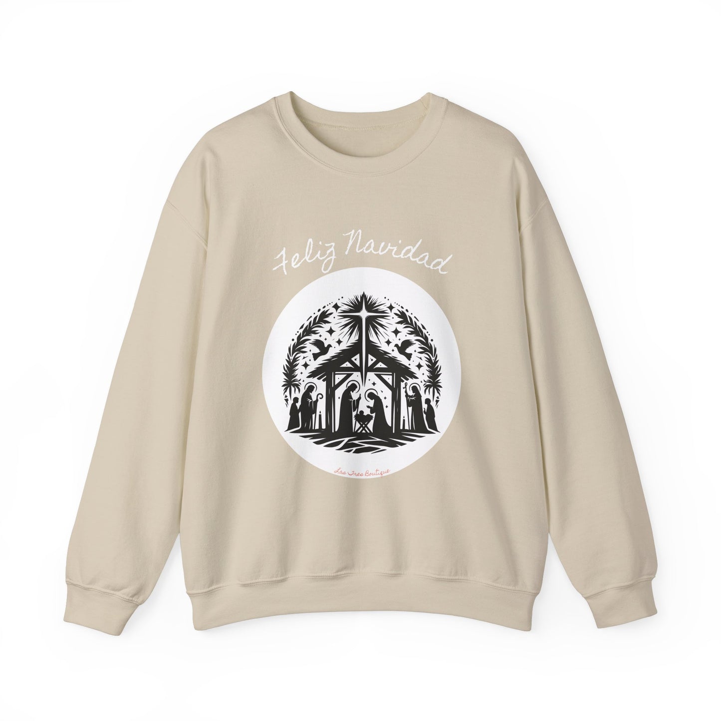 "'Feliz Navidad' escena de Nacimiento" Unisex Heavy Blend™ Crewneck Sweatshirt