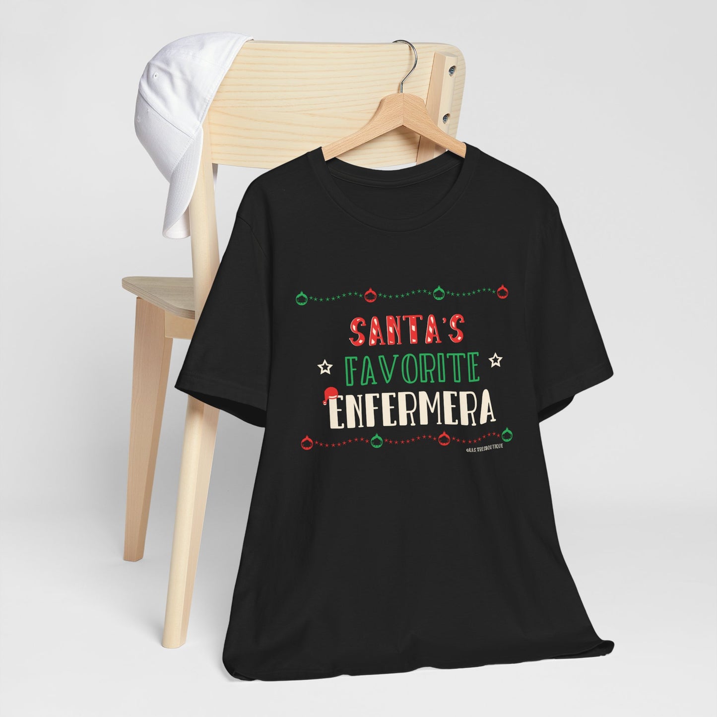 Santa’s Favorite Enfermera™ | Cute Christmas Nurse Shirt | Latina Holiday Tee