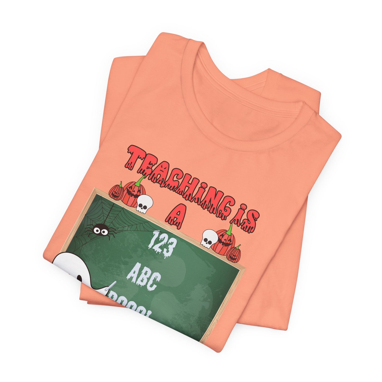 "Teaching is a Boo-ti-ful Thing" Halloween Teacher Shirt – Cute Ghost, Pumpkins & Spider Design