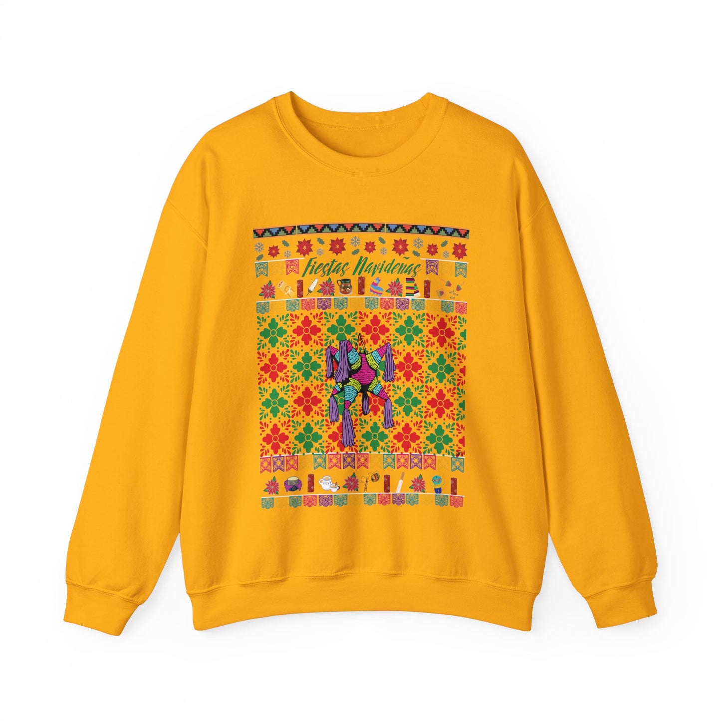 "Fiestas Navideñas Ugly Christmas Sweater" Unisex Crewneck Sweatshirt