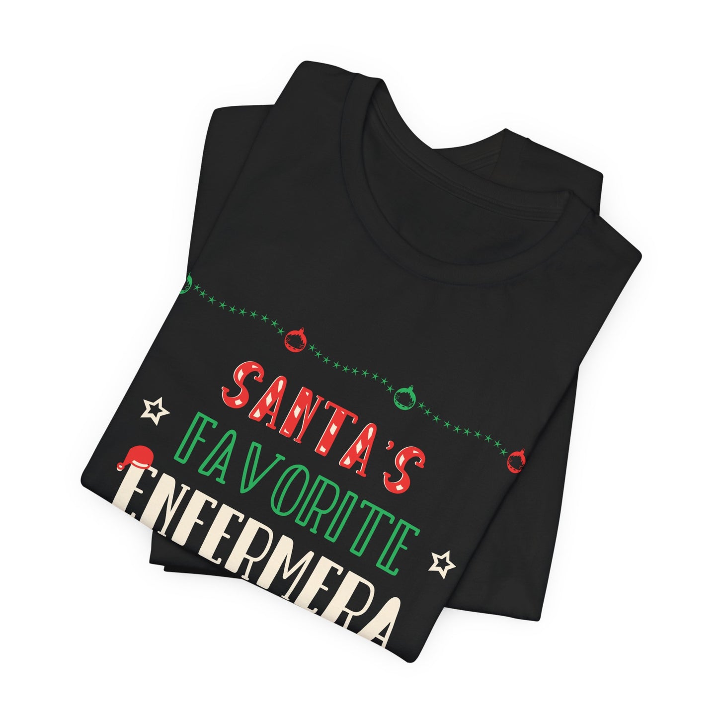 Santa’s Favorite Enfermera™ | Cute Christmas Nurse Shirt | Latina Holiday Tee