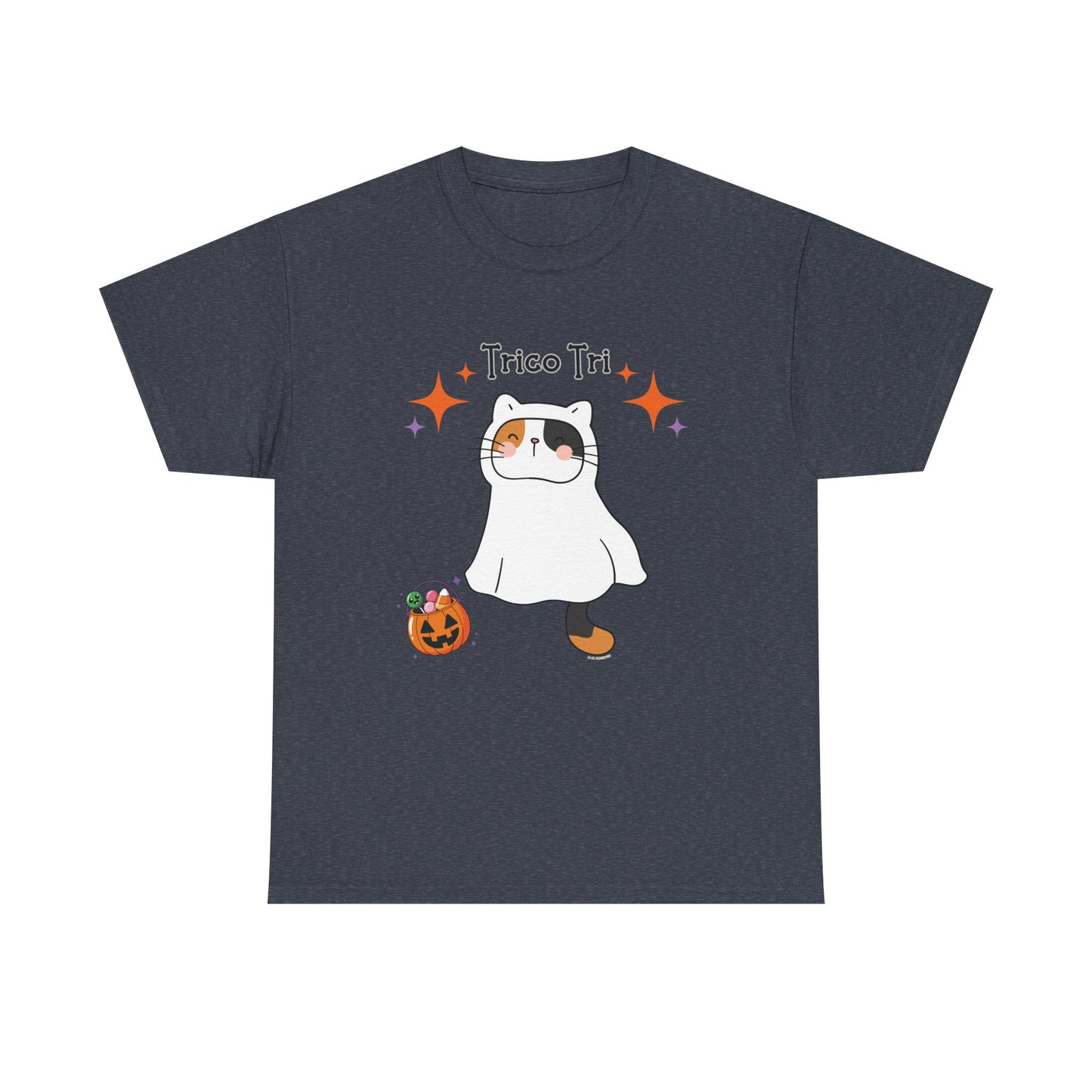Trico Tri Halloween Cat Shirt – Calico Ghost t shirt