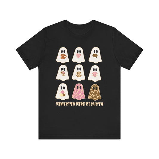 Panecito Para el Susto T shirt – Funny Comfort Food Shirt – Cozy Latina Fall Unisex short sleeve shirt
