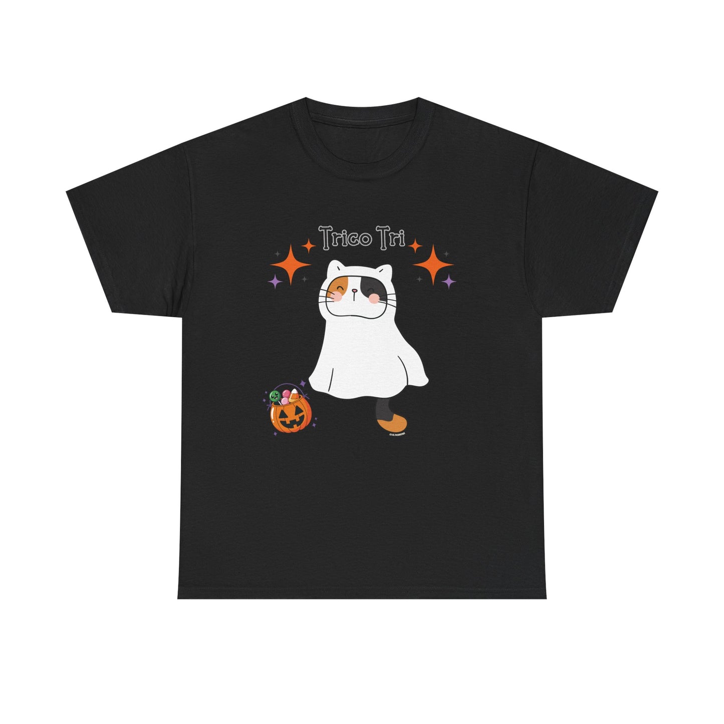 Trico Tri Halloween Cat Shirt – Calico Ghost t shirt