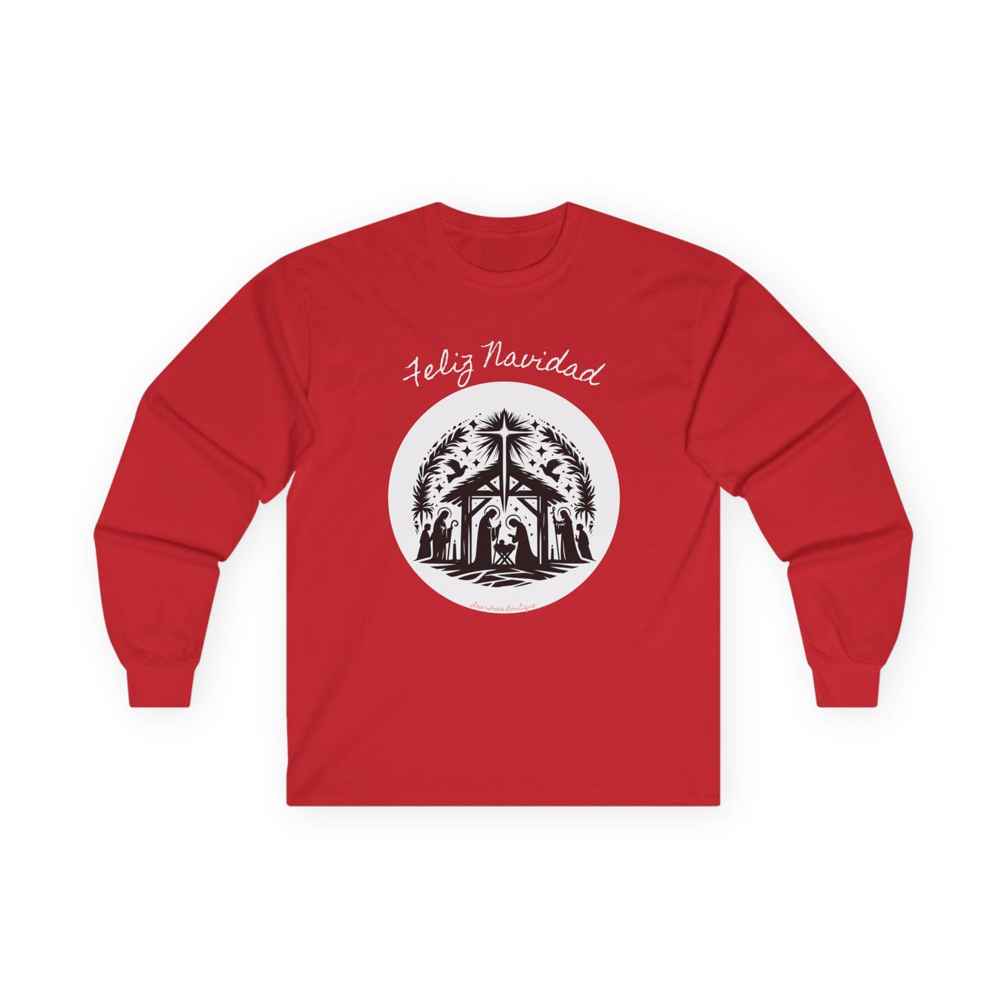 "'Feliz Navidad' escena de Nacimiento" Unisex Ultra Cotton Long Sleeve Tee