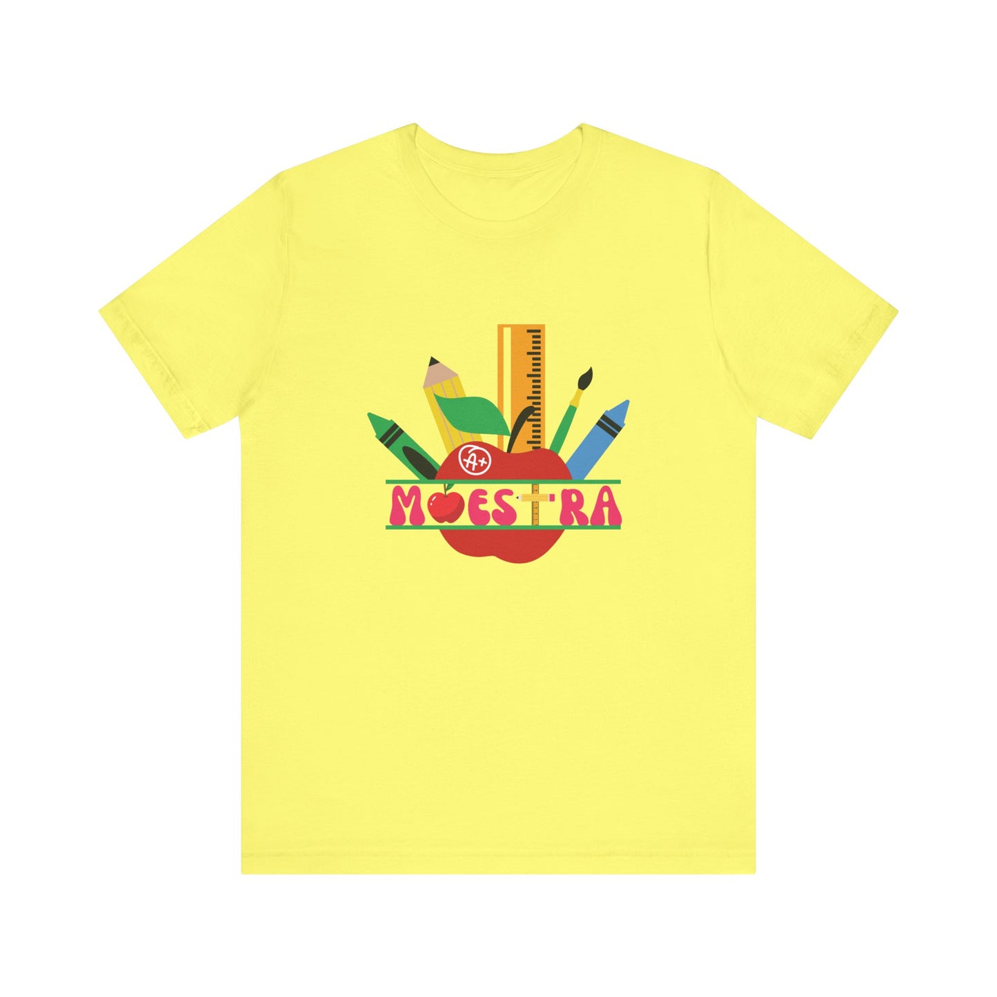 Maestra A is for Apple Unisex Jersey Short Sleeve Tee