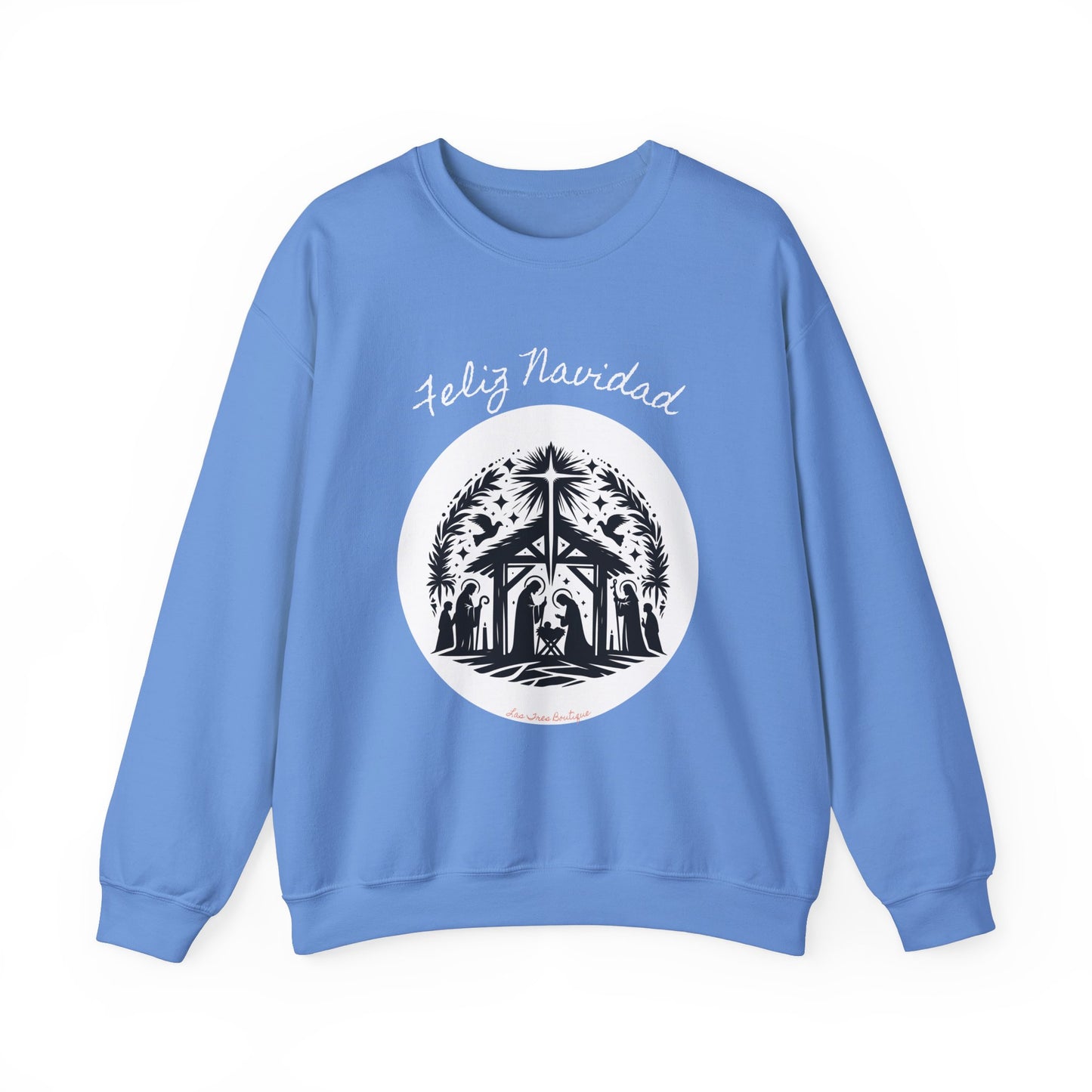 "'Feliz Navidad' escena de Nacimiento" Unisex Heavy Blend™ Crewneck Sweatshirt