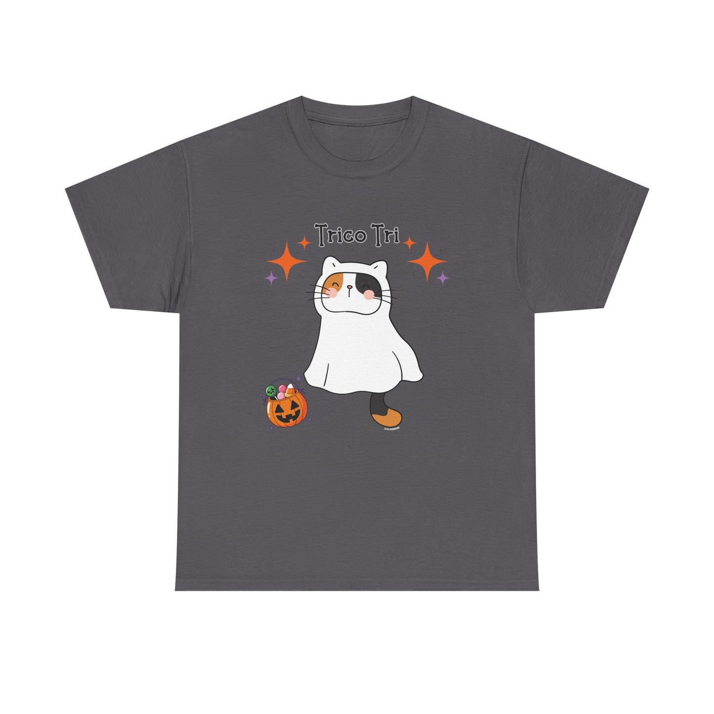 Trico Tri Halloween Cat Shirt – Calico Ghost t shirt