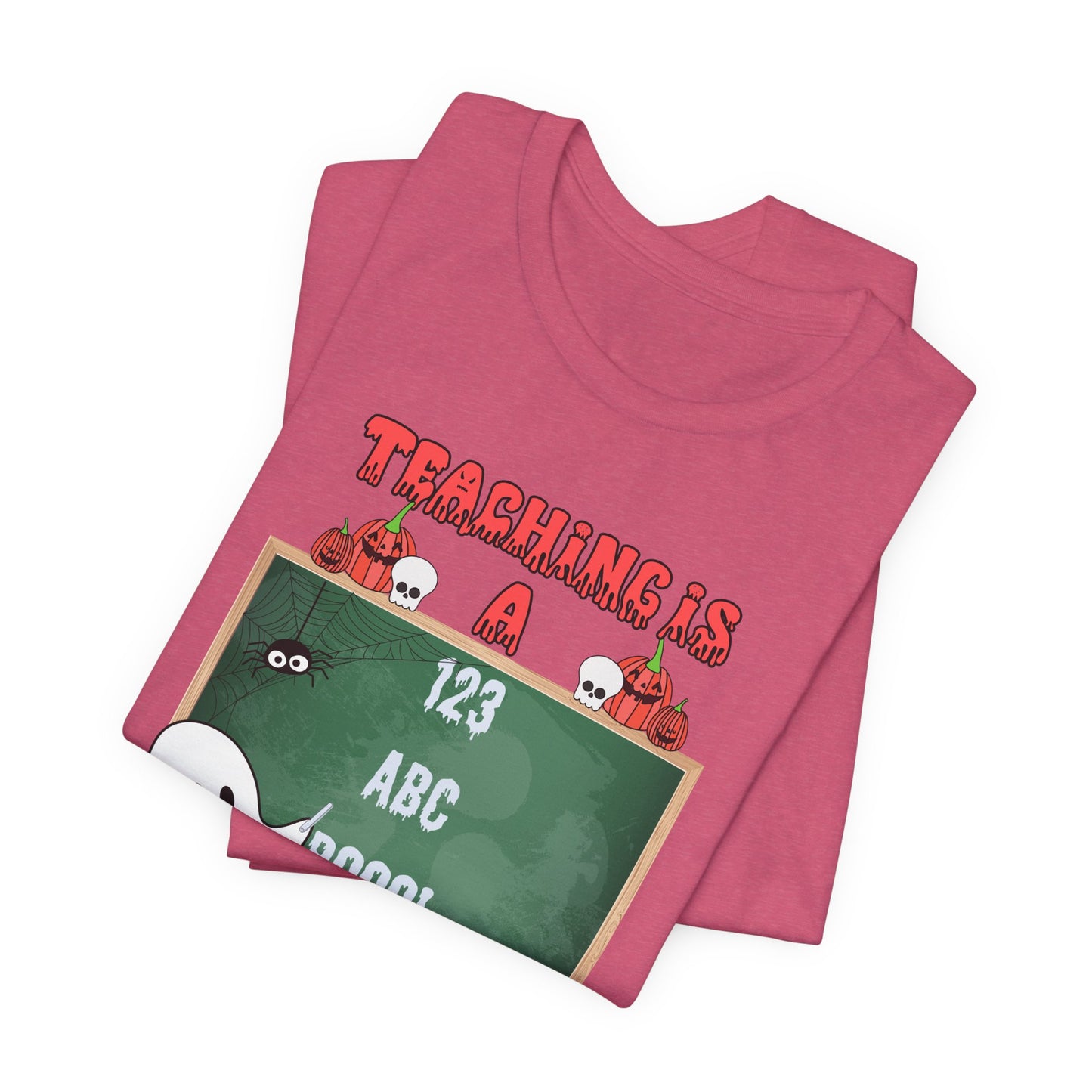 "Teaching is a Boo-ti-ful Thing" Halloween Teacher Shirt – Cute Ghost, Pumpkins & Spider Design