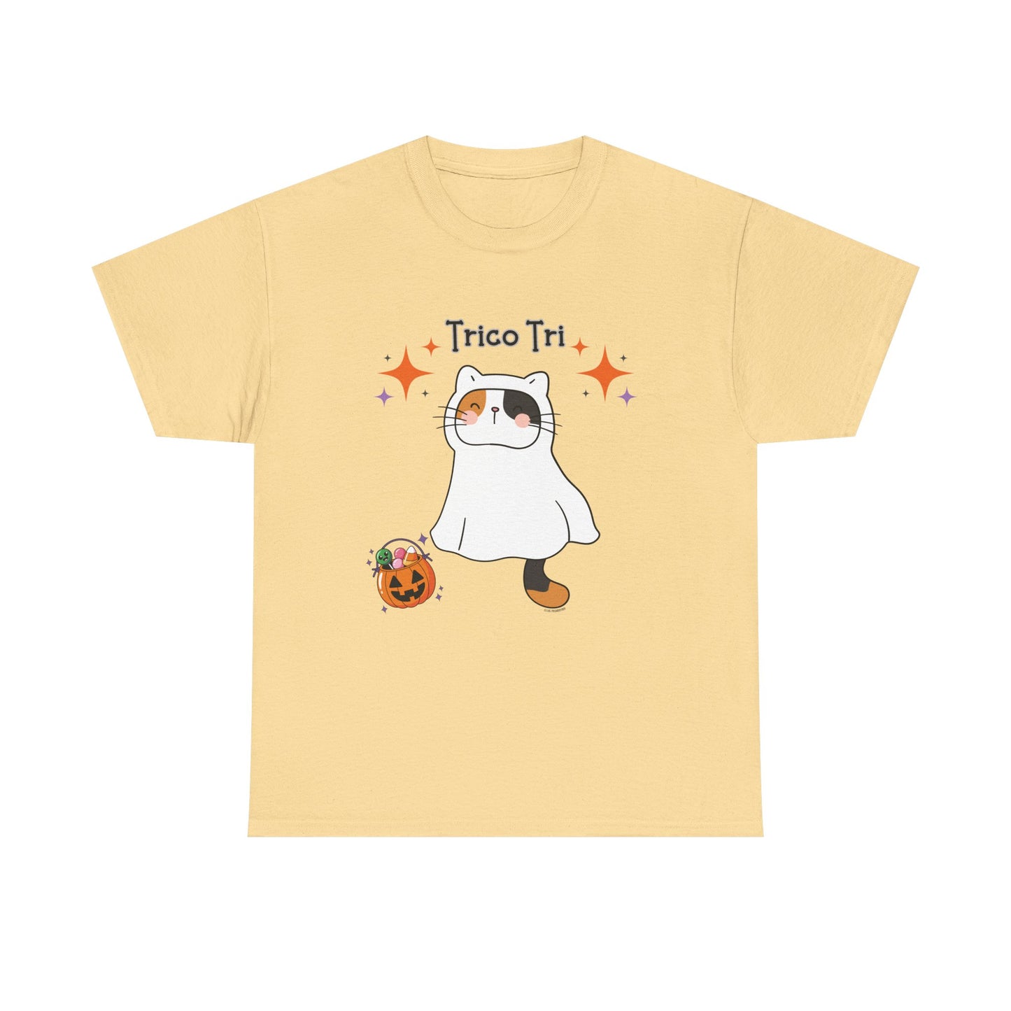 Trico Tri Halloween Cat Shirt – Calico Ghost t shirt