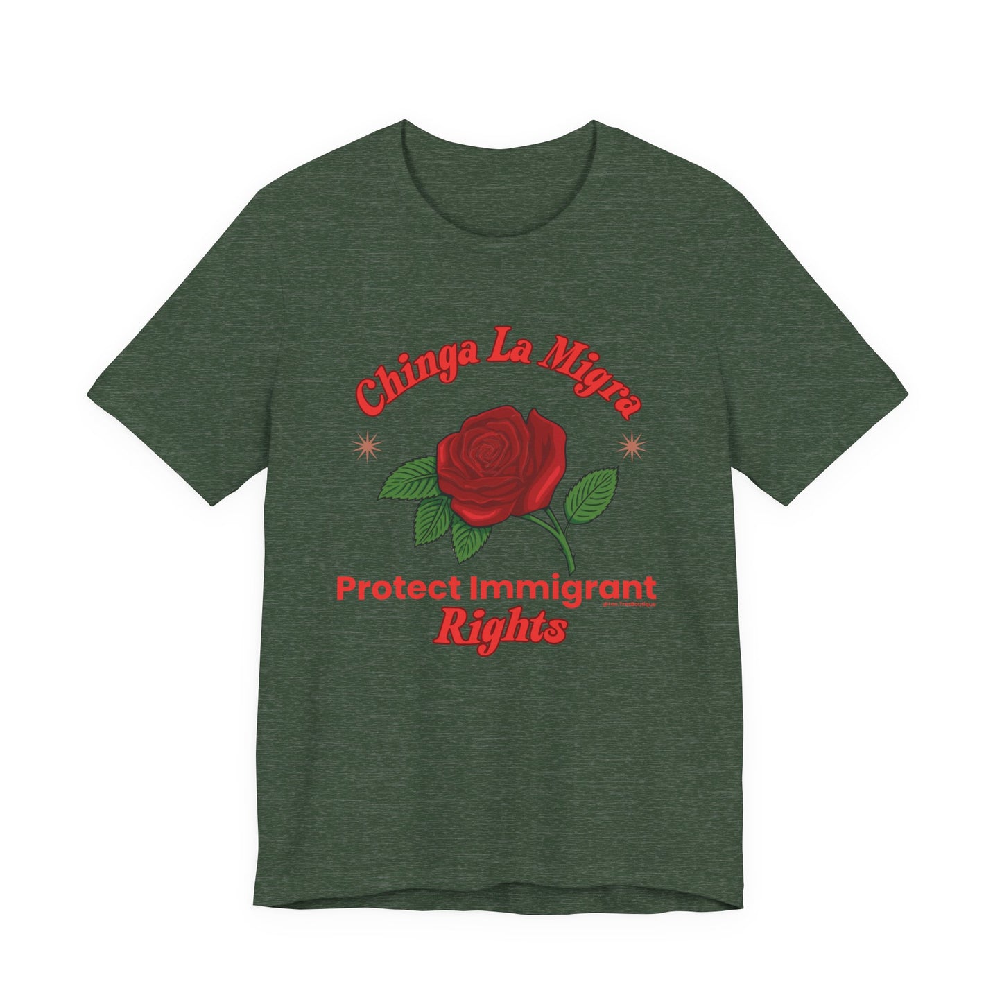 Power in Bloom: Protect Immigrant Rights Unisex tshirt