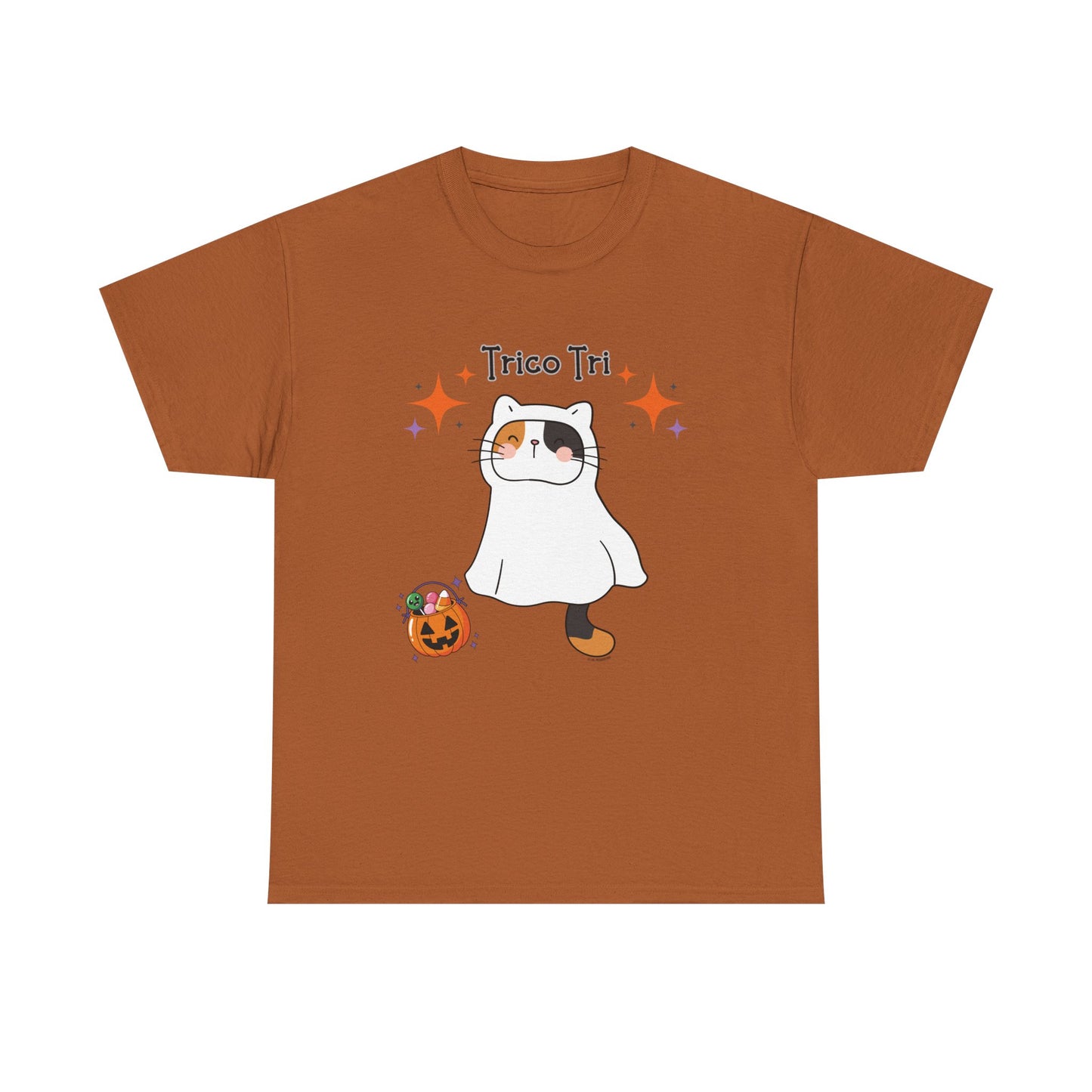Trico Tri Halloween Cat Shirt – Calico Ghost t shirt