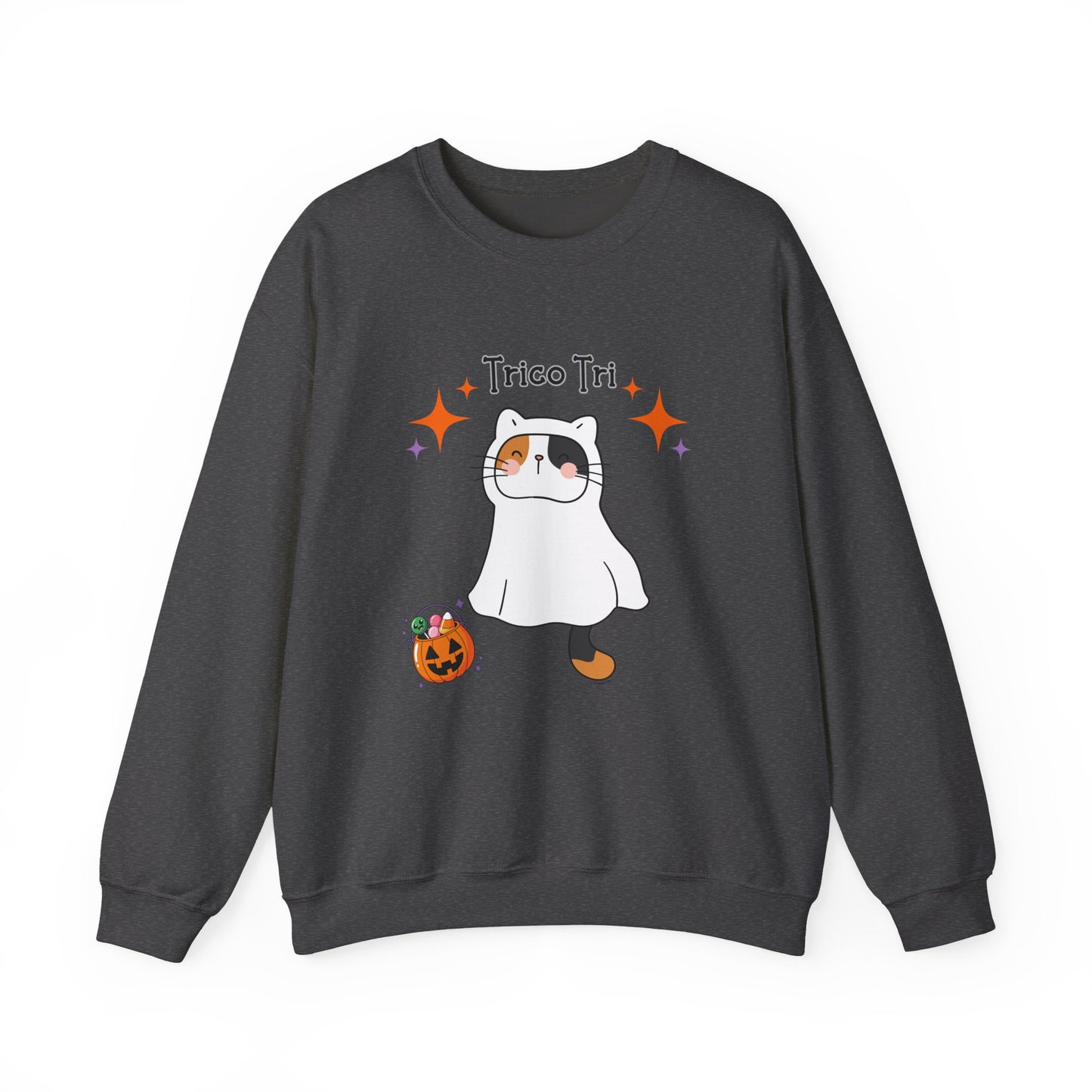 Trico Tri Halloween Cat Shirt – Calico Ghost Sweatshirt