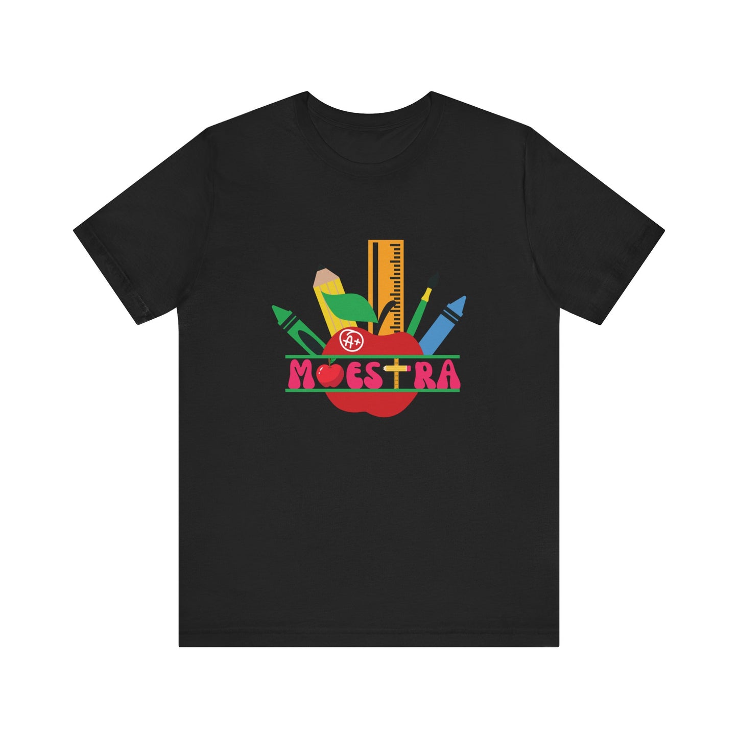 Maestra A is for Apple Unisex Jersey Short Sleeve Tee