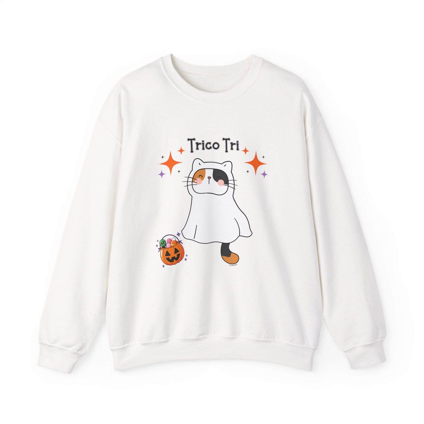 Trico Tri Halloween Cat Shirt – Calico Ghost Sweatshirt