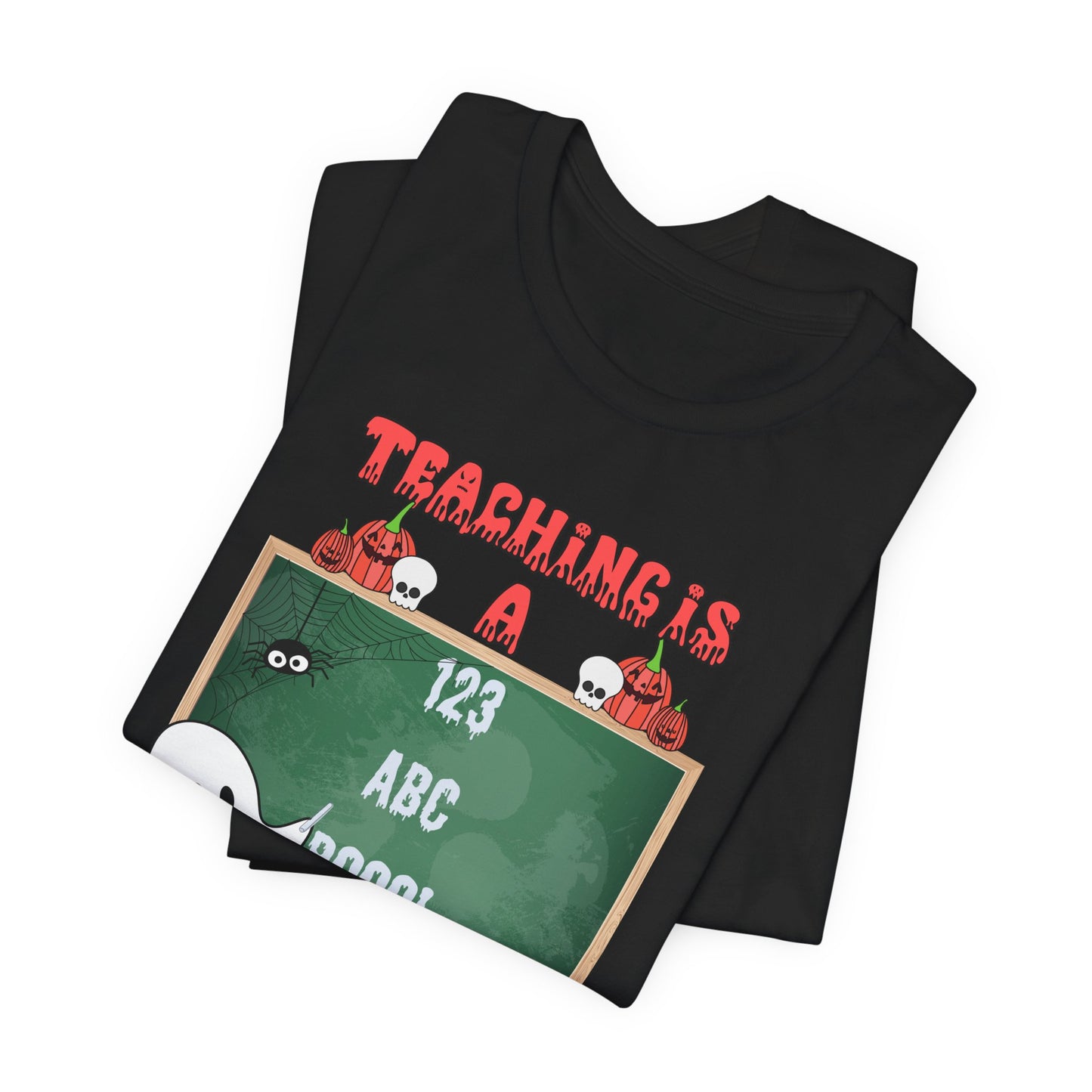 "Teaching is a Boo-ti-ful Thing" Halloween Teacher Shirt – Cute Ghost, Pumpkins & Spider Design