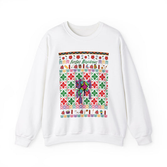 "Fiestas Navideñas Ugly Christmas Sweater" Unisex Crewneck Sweatshirt