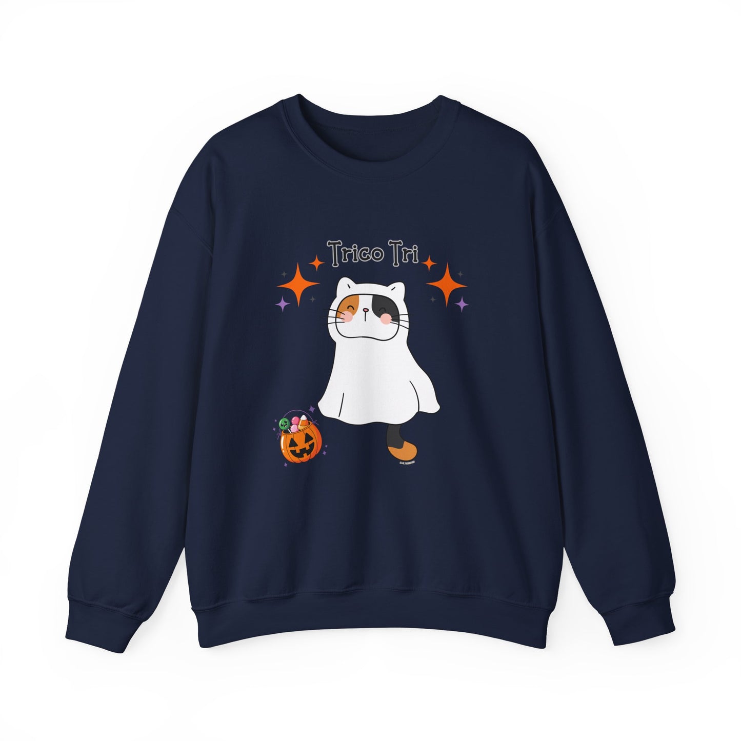 Trico Tri Halloween Cat Shirt – Calico Ghost Sweatshirt