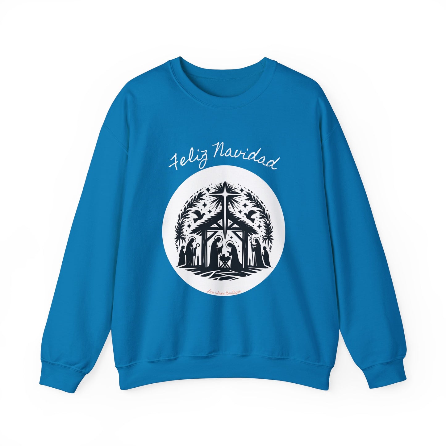 "'Feliz Navidad' escena de Nacimiento" Unisex Heavy Blend™ Crewneck Sweatshirt