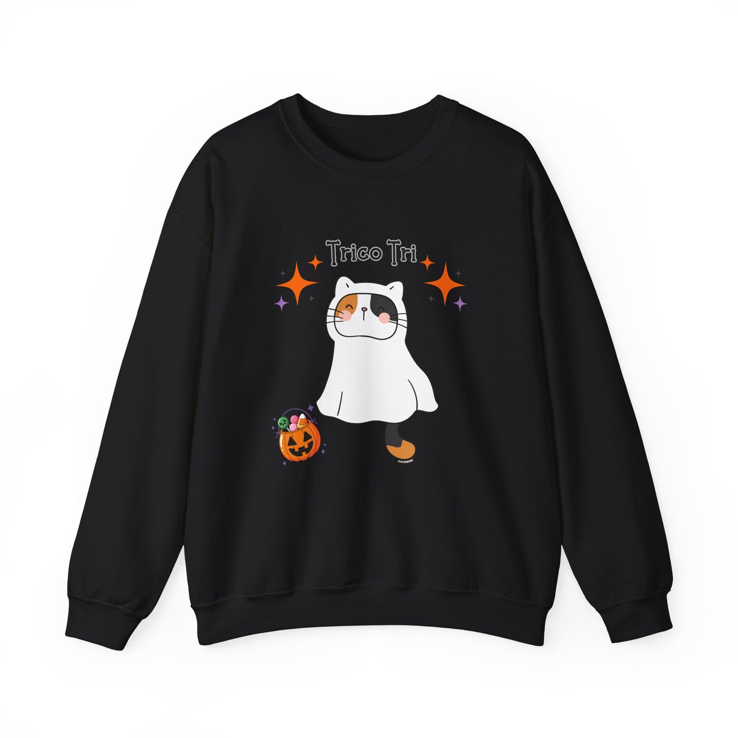Trico Tri Halloween Cat Shirt – Calico Ghost Sweatshirt